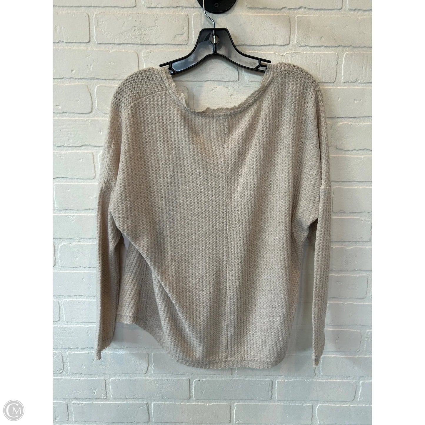 Top Long Sleeve By Socialite In Tan, Size: S