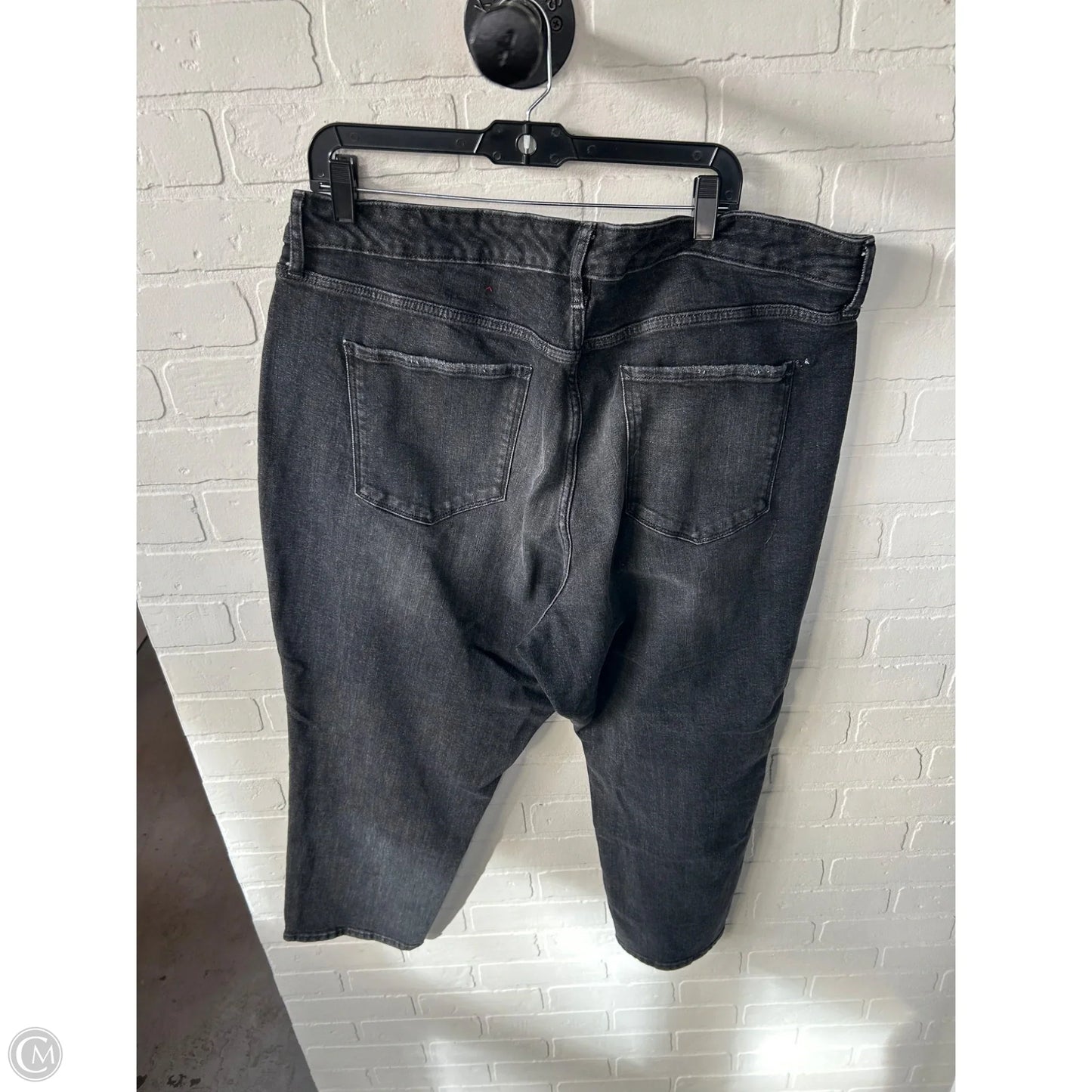 Jeans Straight By Ana In Black Denim, Size: 22