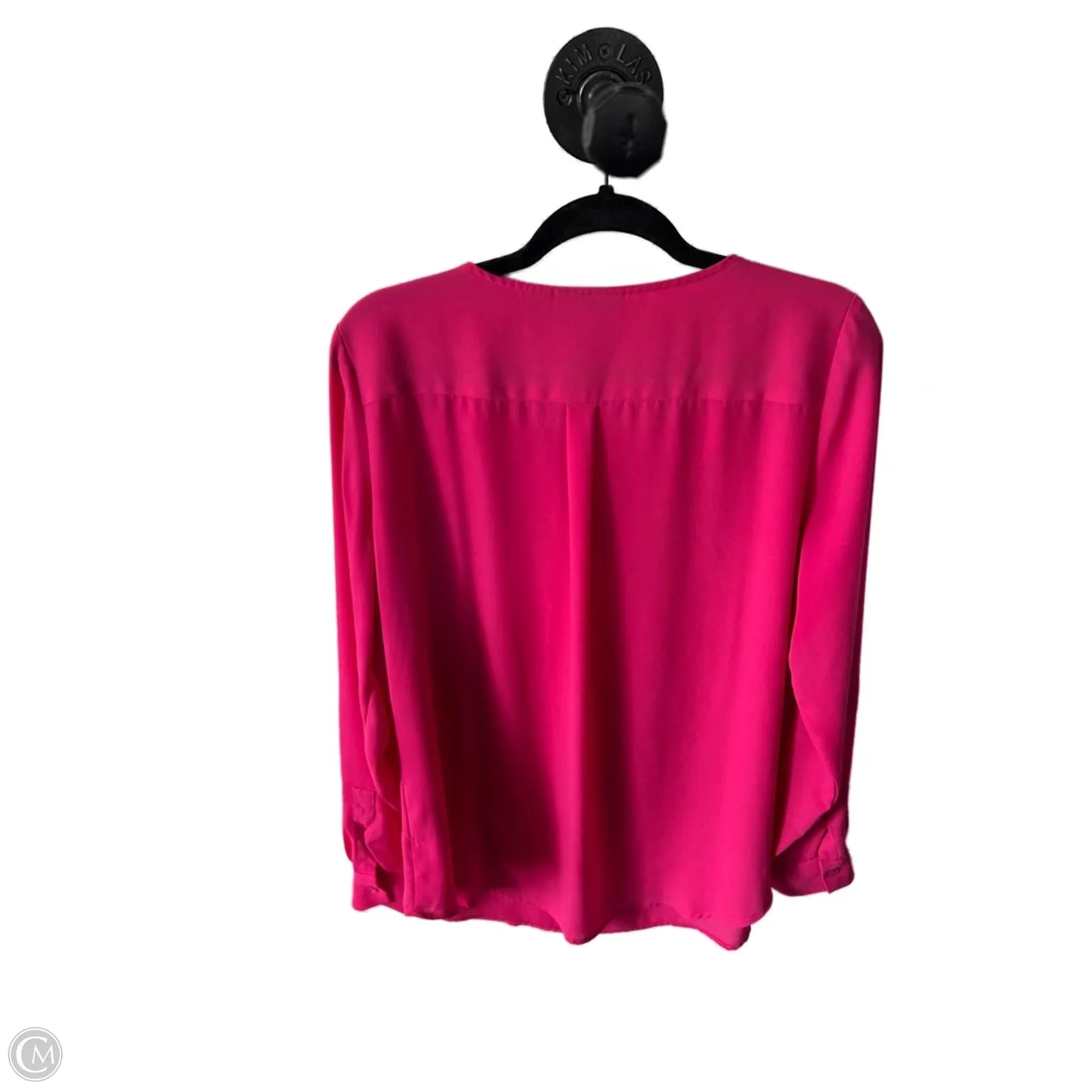 Top Long Sleeve By Apt 9 In Pink, Size: L