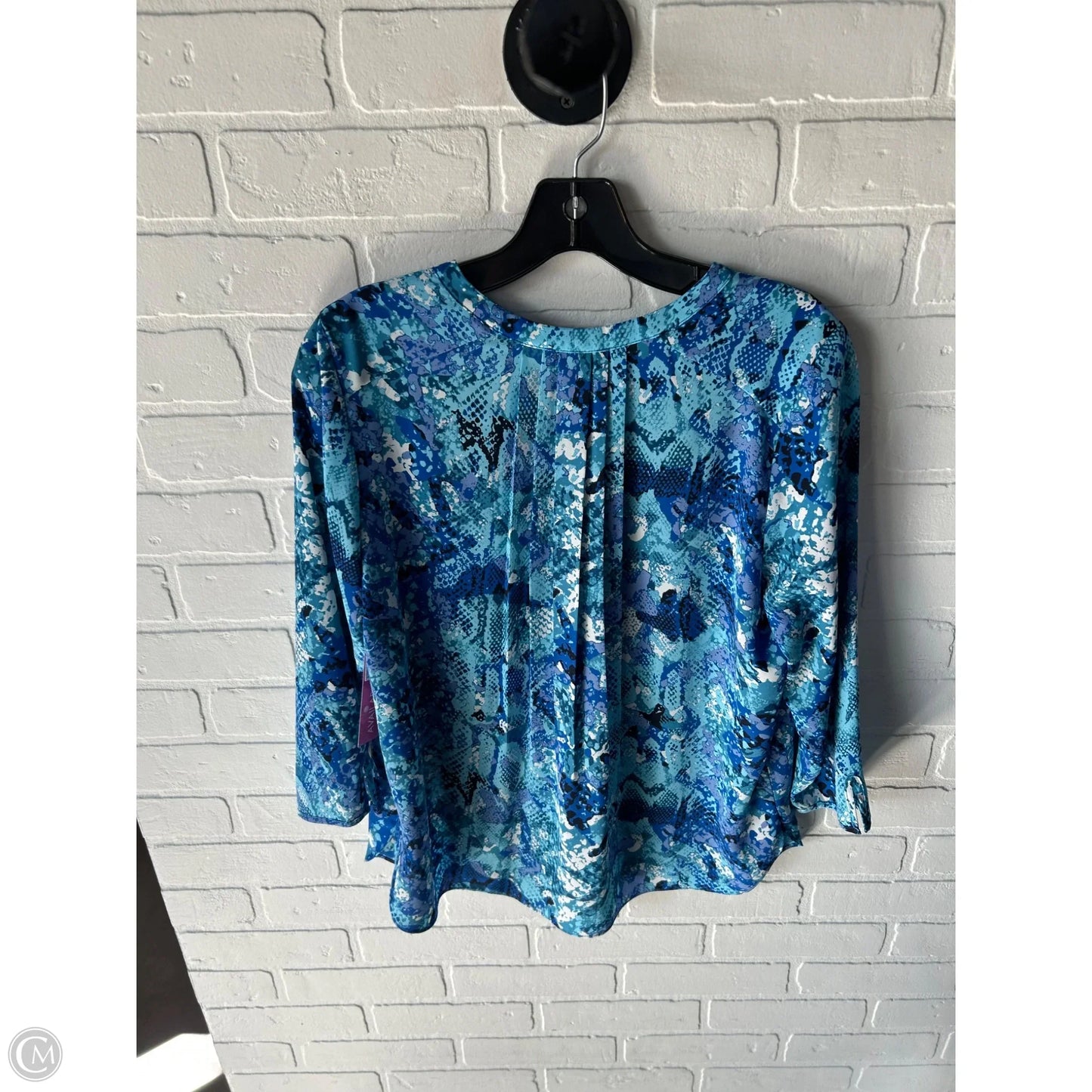 Top 3/4 Sleeve By Not Your Daughters Jeans In Blue, Size: Xs