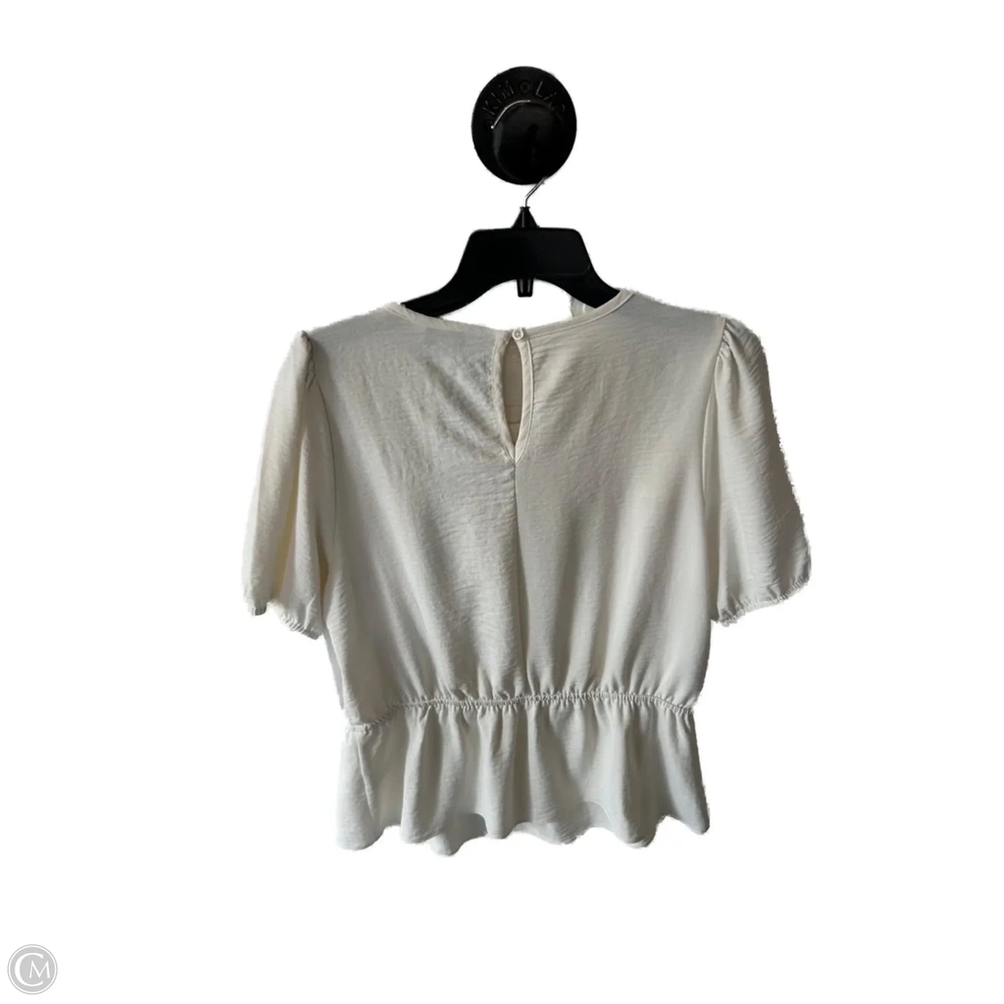 Top Short Sleeve By Nine West In Cream, Size: L