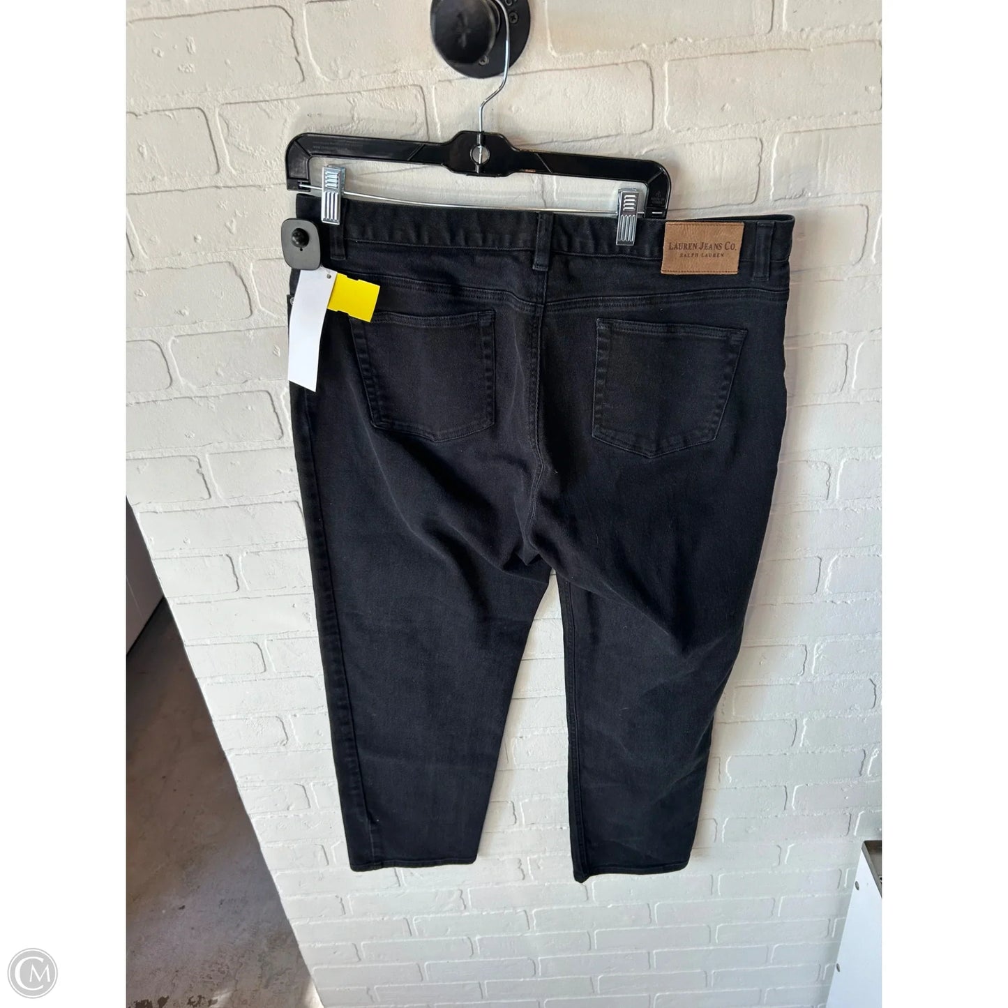 Jeans Straight By Lauren By Ralph Lauren In Black Denim, Size: 10