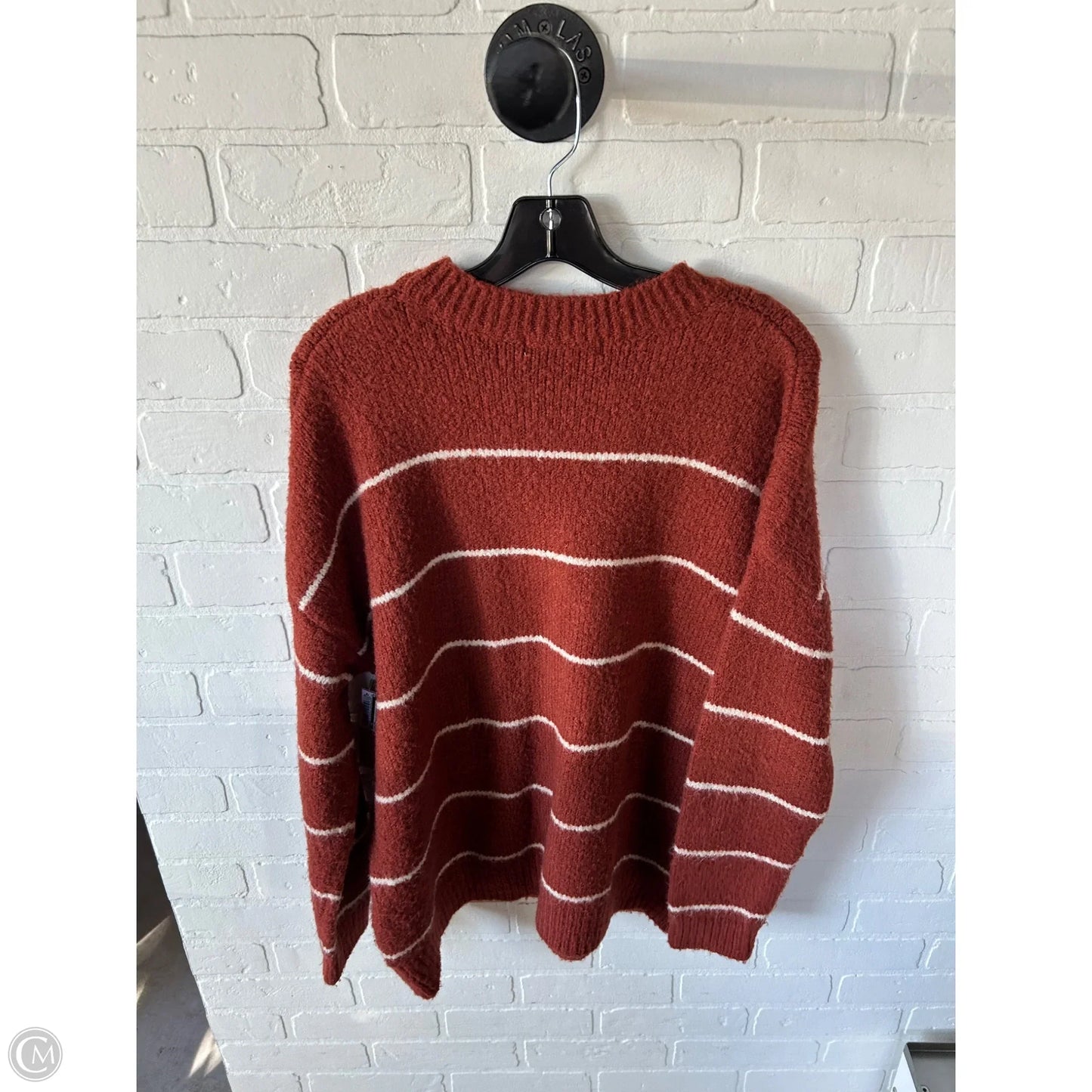 Sweater By Cmb In Brown & Cream, Size: L