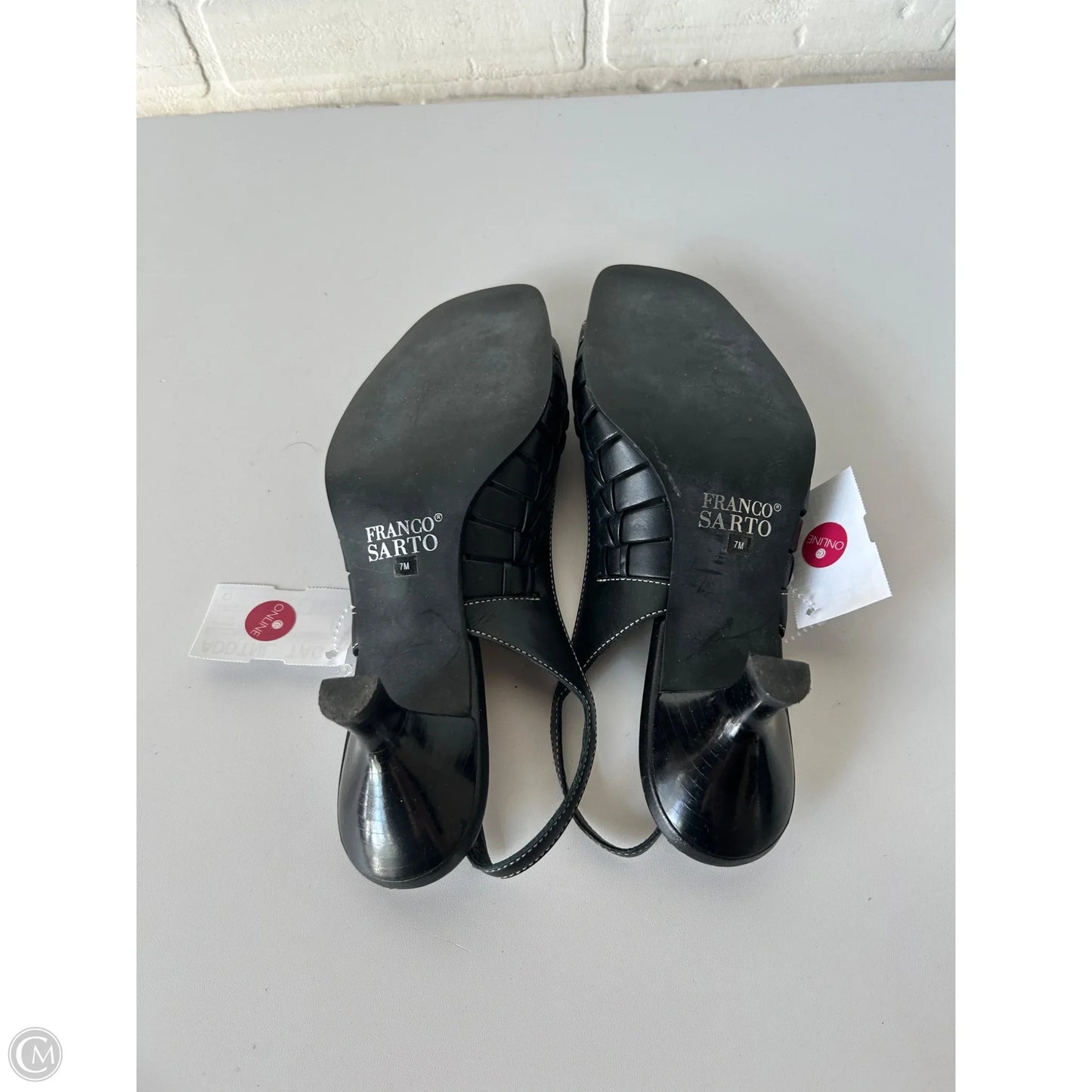 Sandals Heels Kitten By Franco Sarto In Black, Size: 7