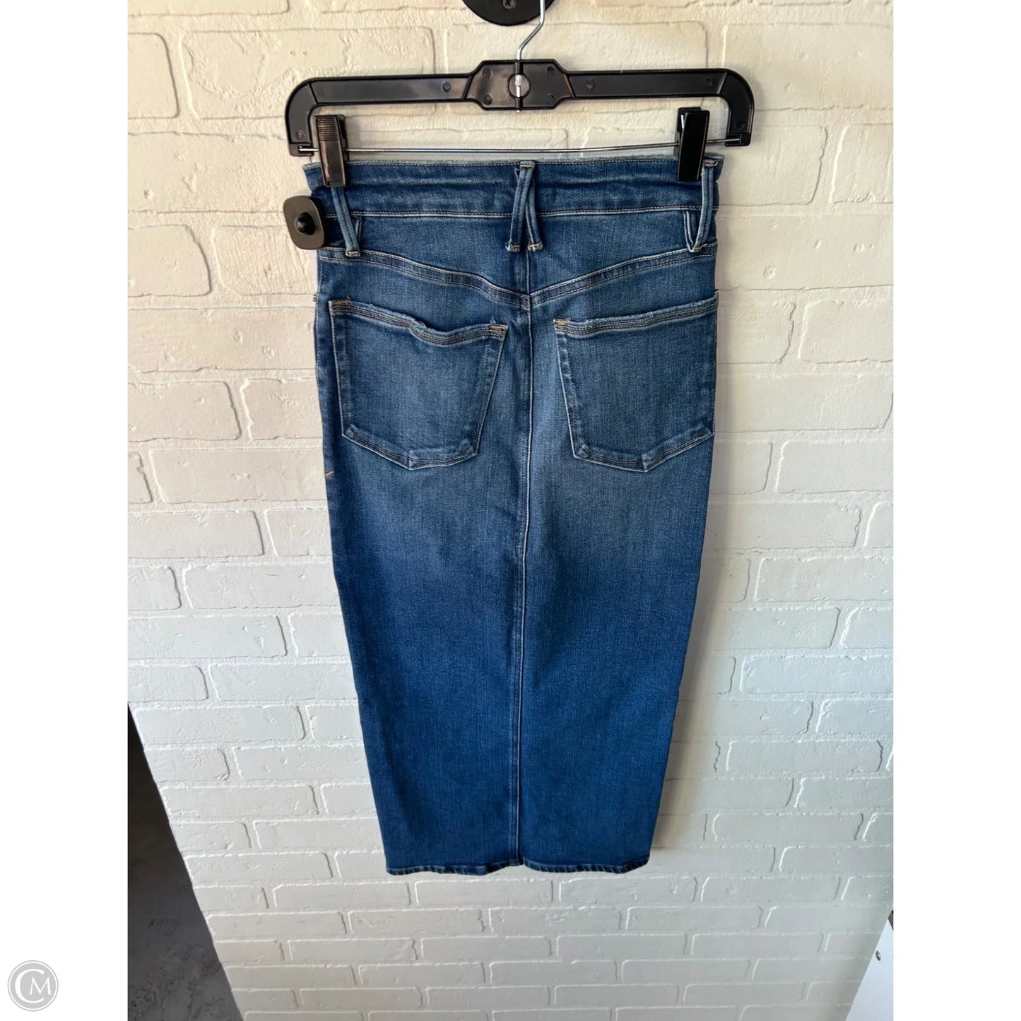 Skirt Maxi By Good American In Blue Denim, Size: 0