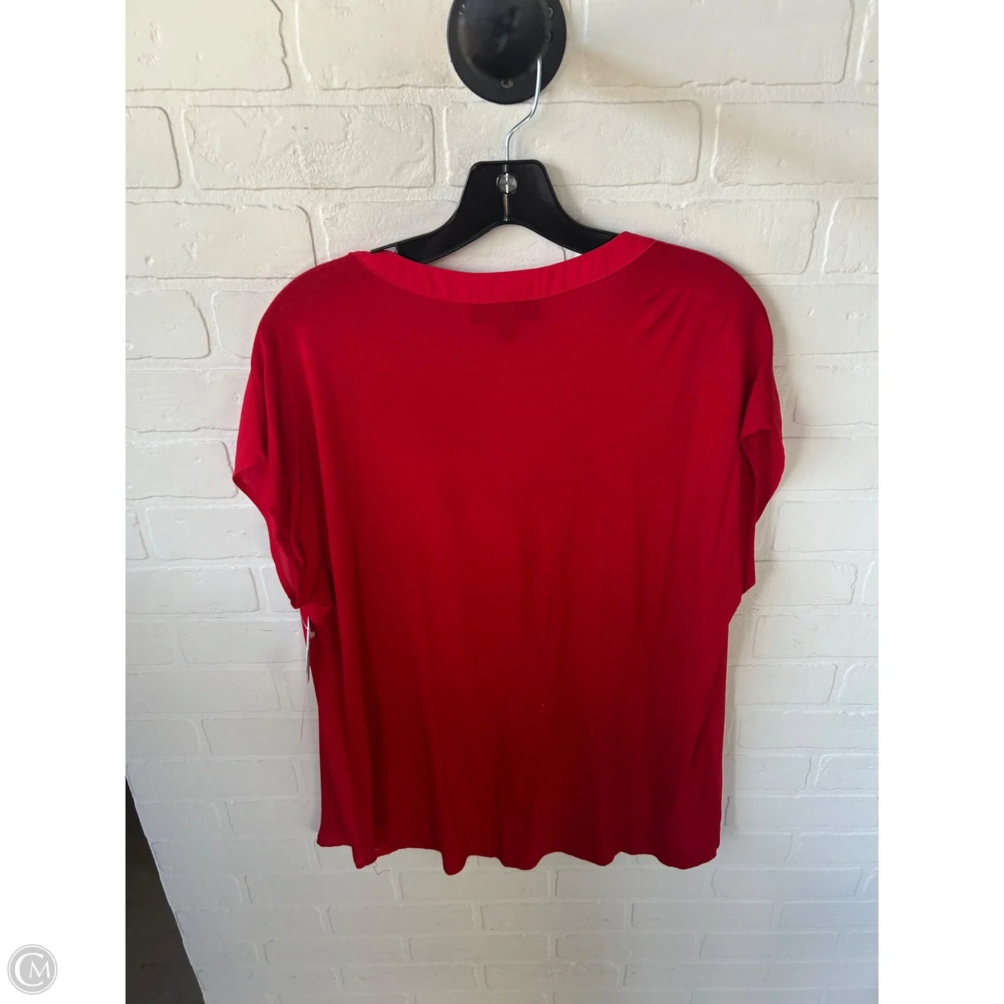 Top Short Sleeve By Inc In Red, Size: 1x