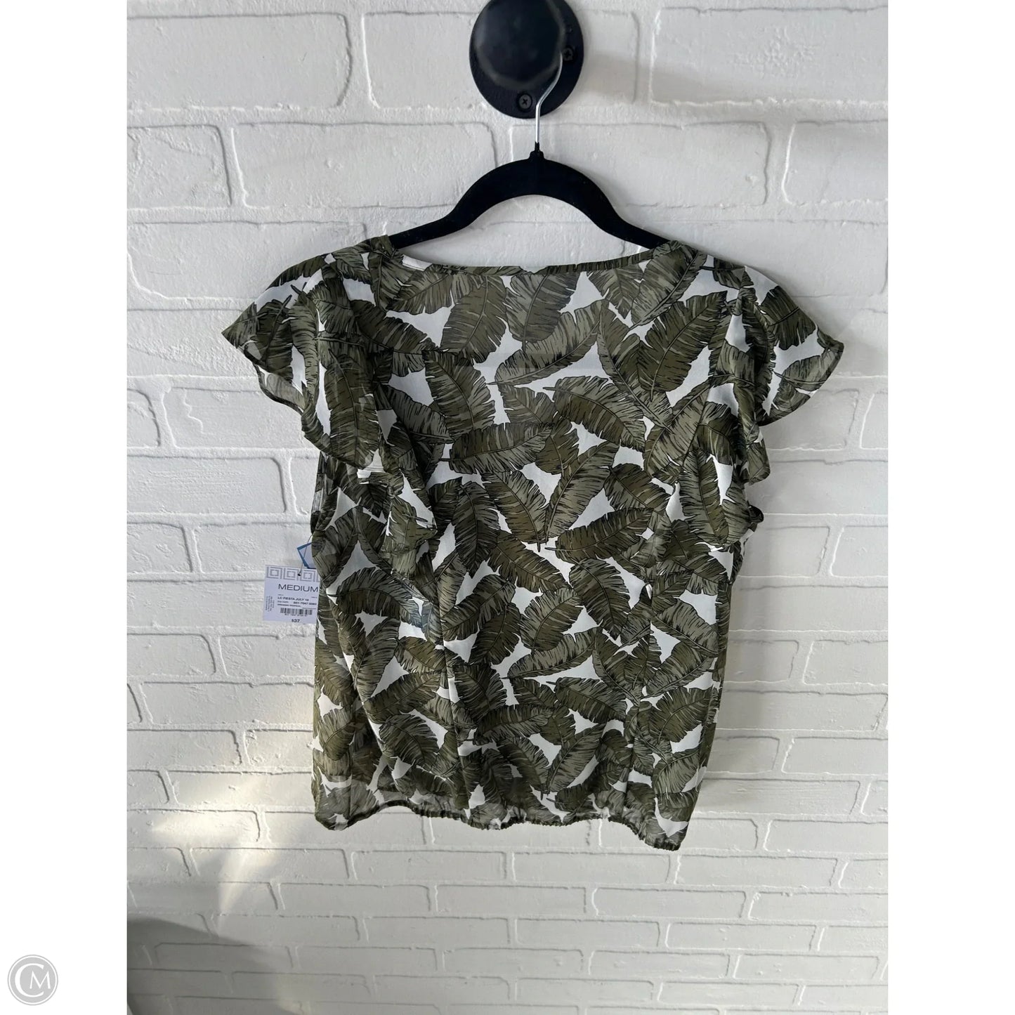Top 2pc Short Sleeve By Liz Claiborne In Green, Size: M
