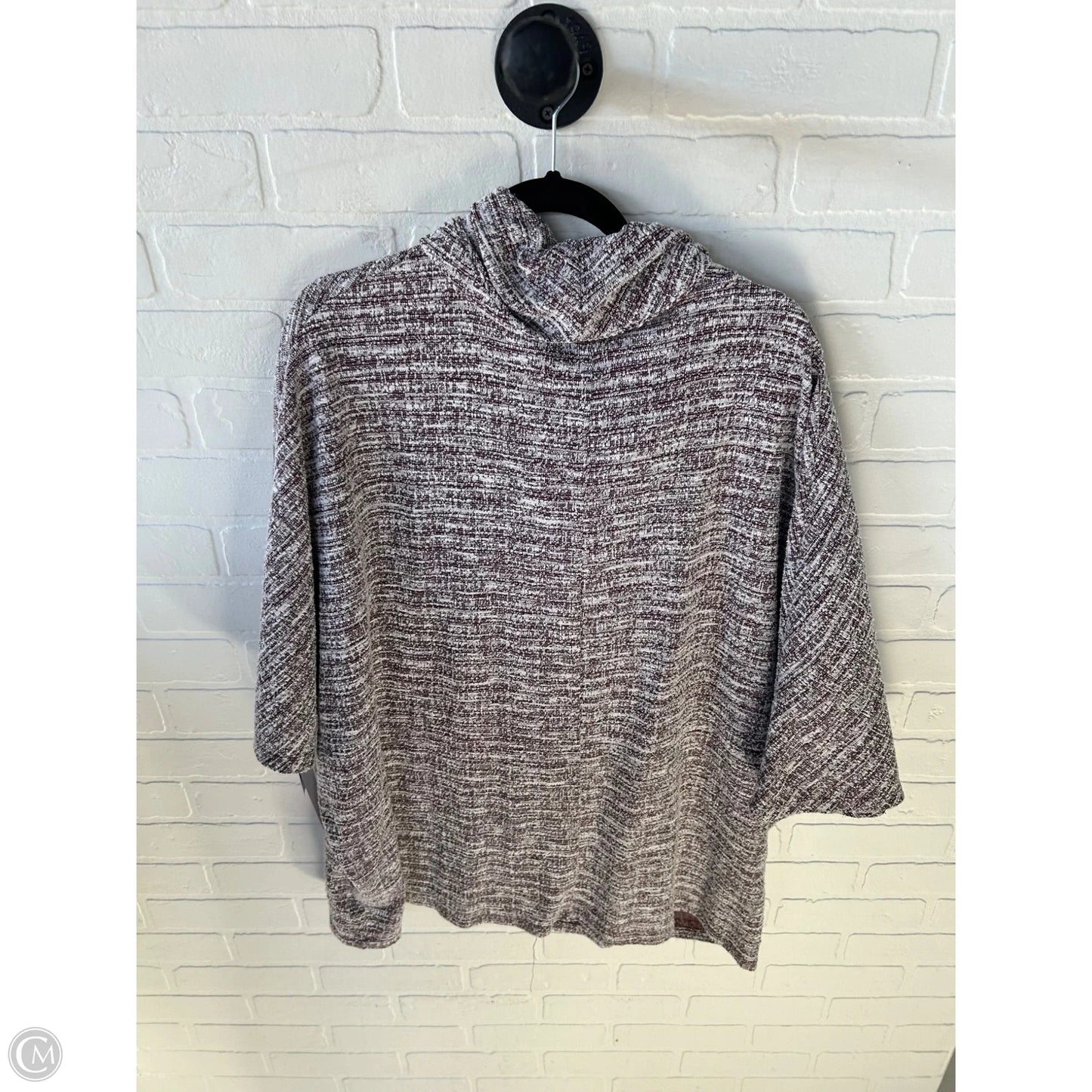 Poncho By Lane Bryant In Red & White, Size: 1x