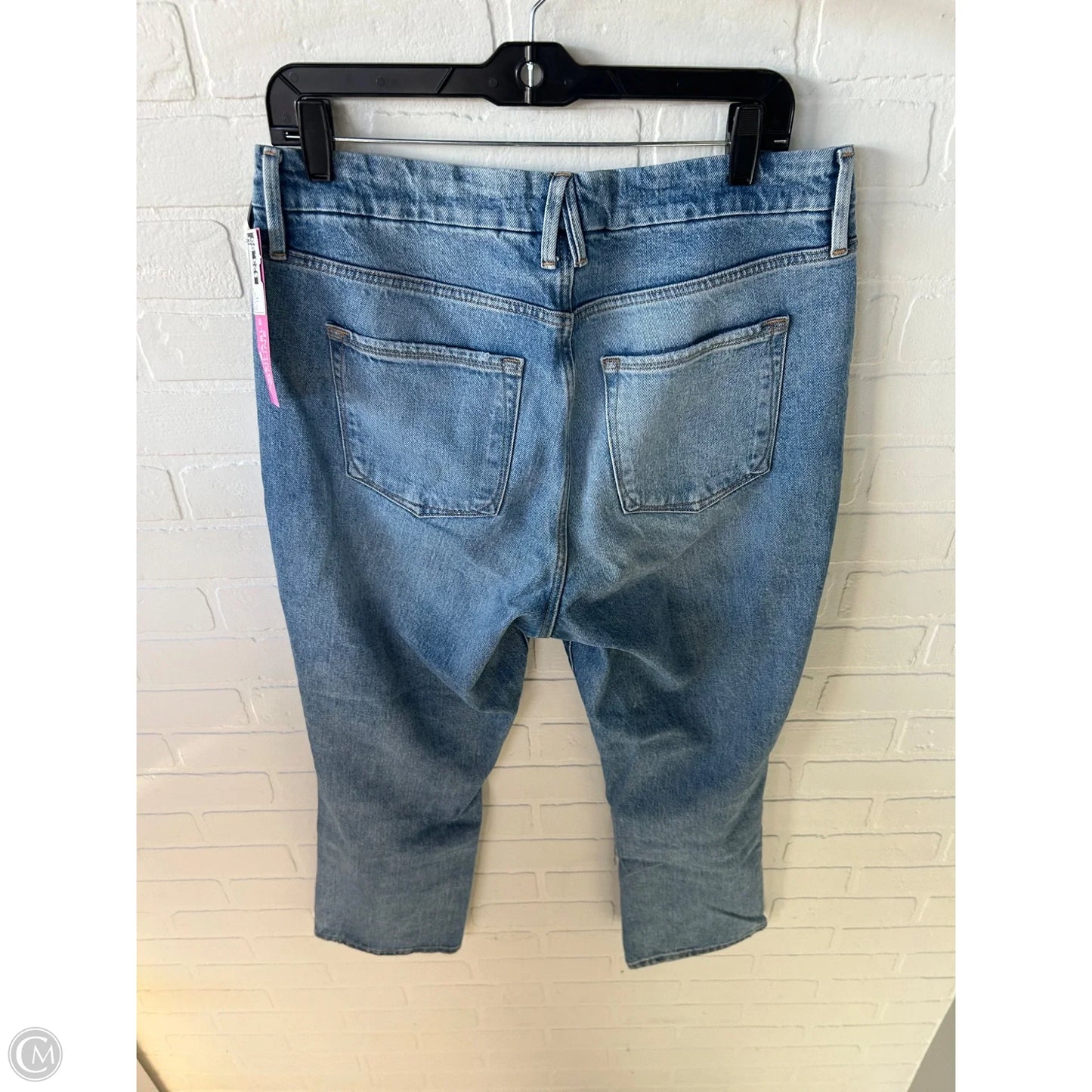 Jeans Straight By Good American In Blue Denim, Size: 14