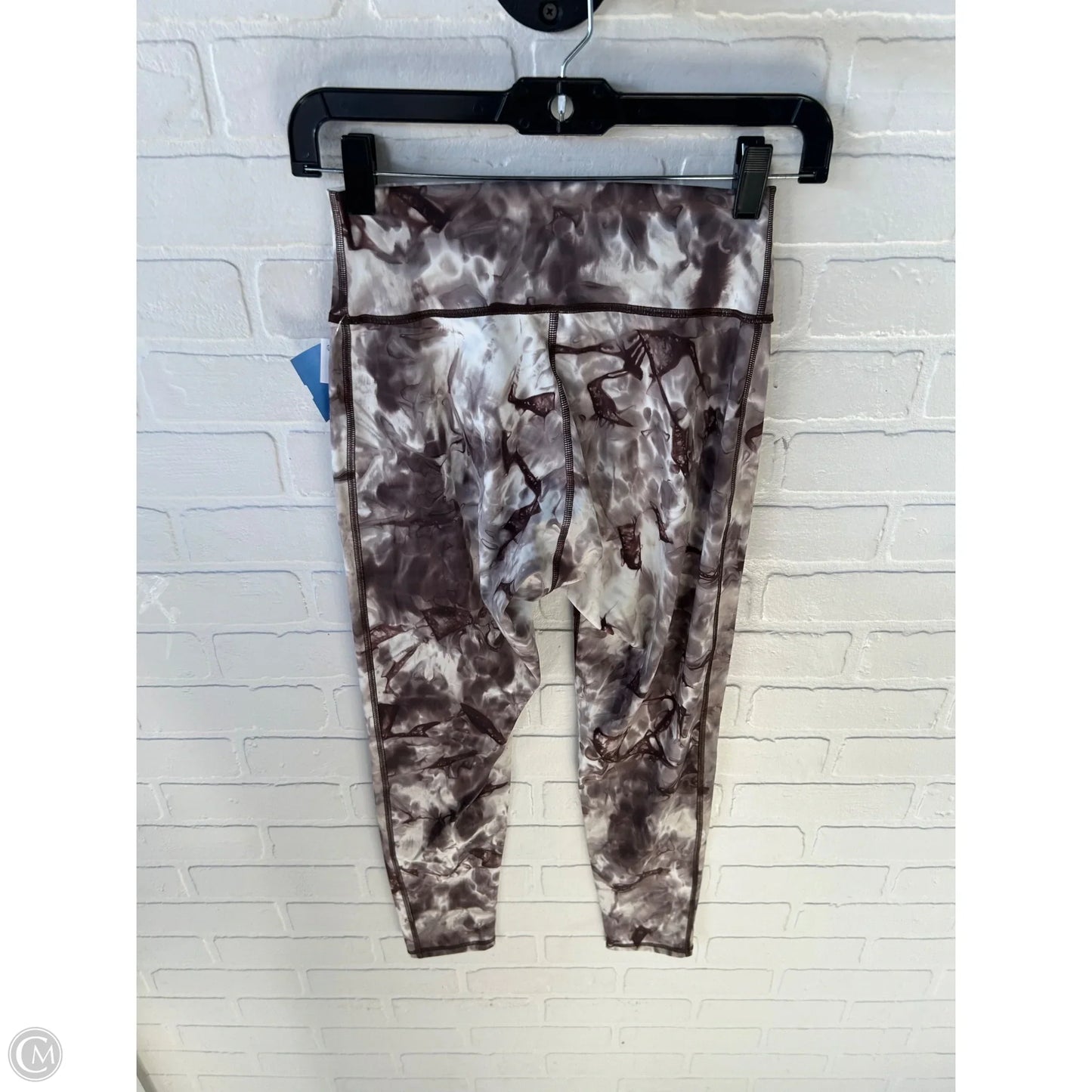 Athletic Leggings By Gym Shark In Brown & Cream, Size: 8