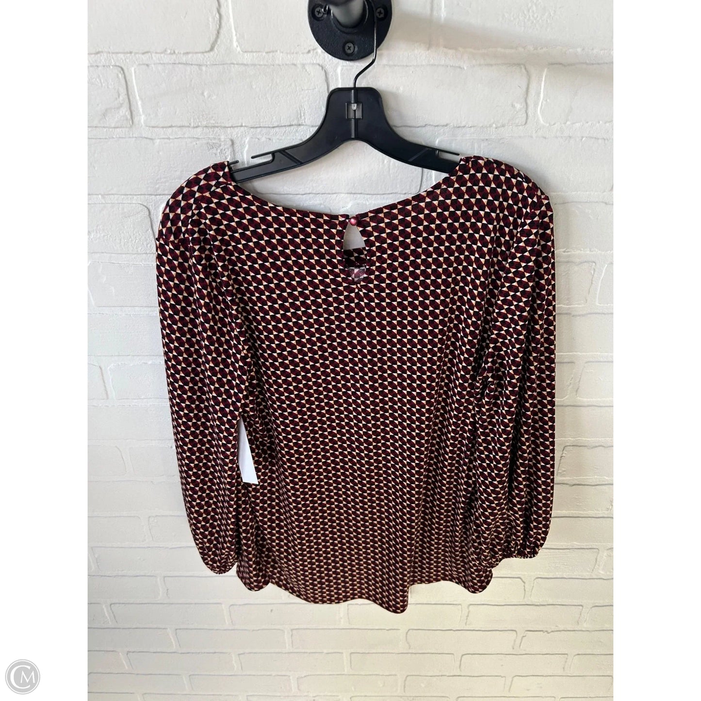 Top 3/4 Sleeve By Adrianna Papell In Red & Yellow, Size: S