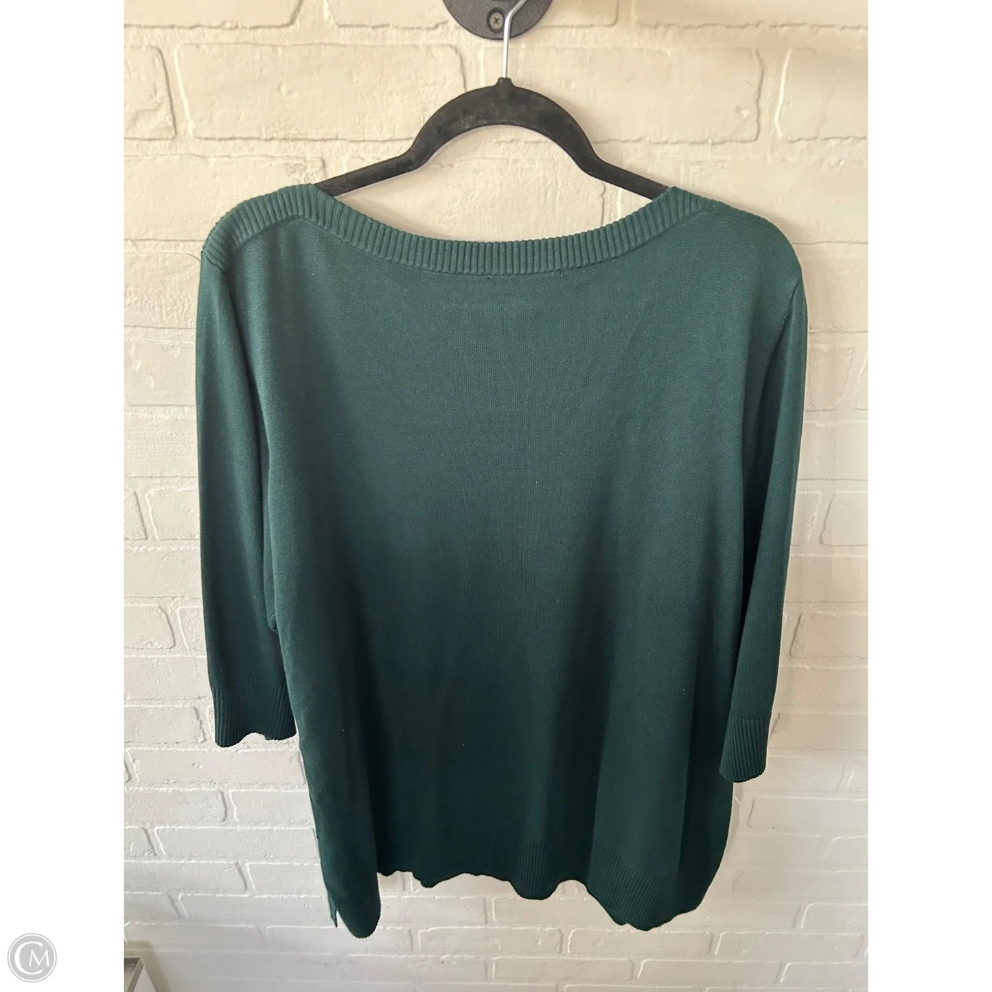 Sweater By Cable And Gauge In Green, Size: 2x
