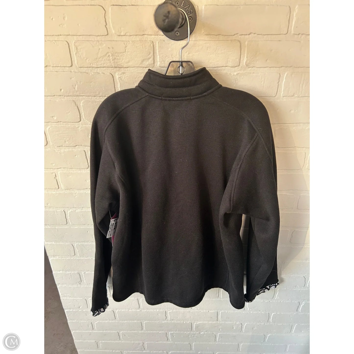 Jacket Fleece By Clothes Mentor In Black & White, Size: 2x