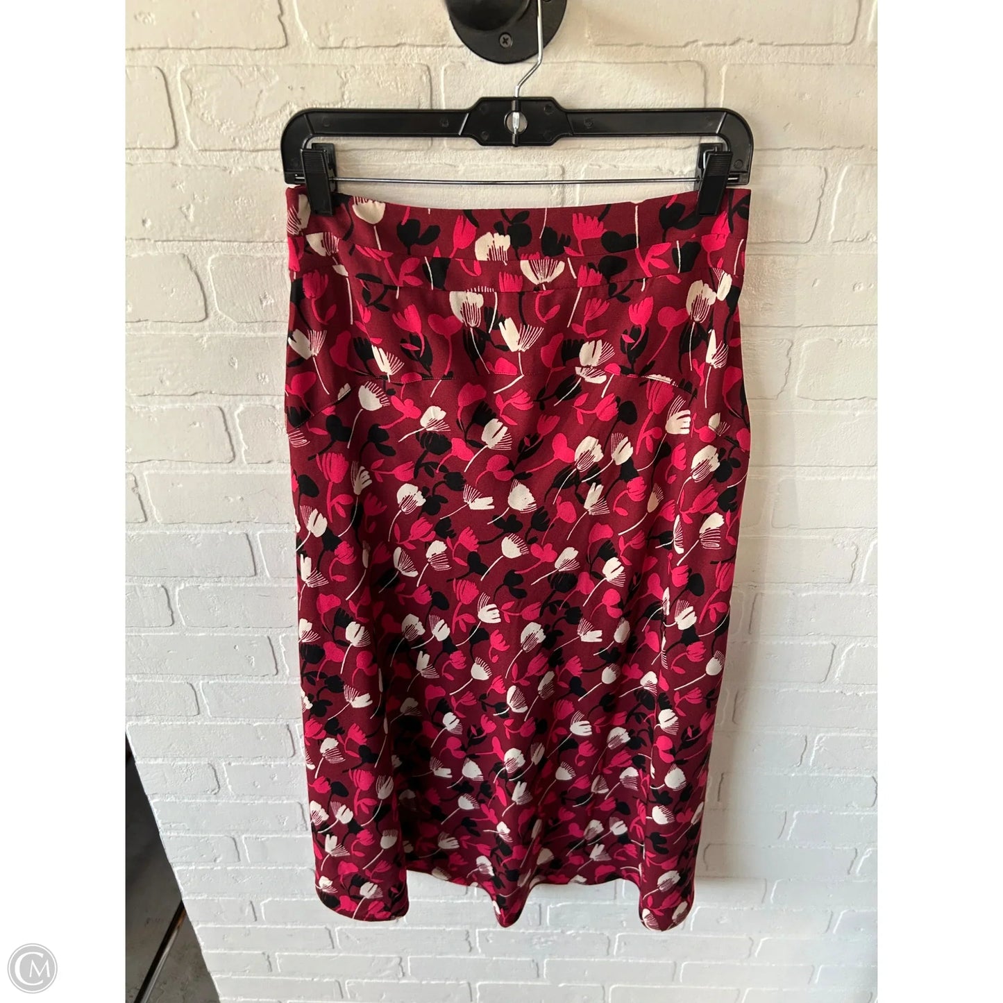 Skirt Midi By Cabi In Red & White, Size: 2