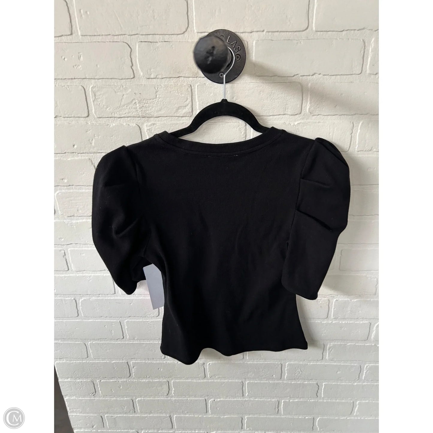 Top Short Sleeve By Anthropologie In Black, Size: M