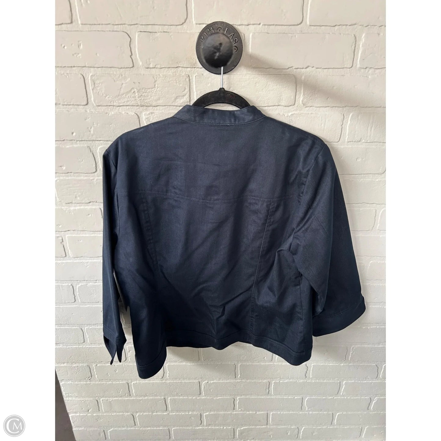 Blazer By Clothes Mentor In Blue Denim, Size: L