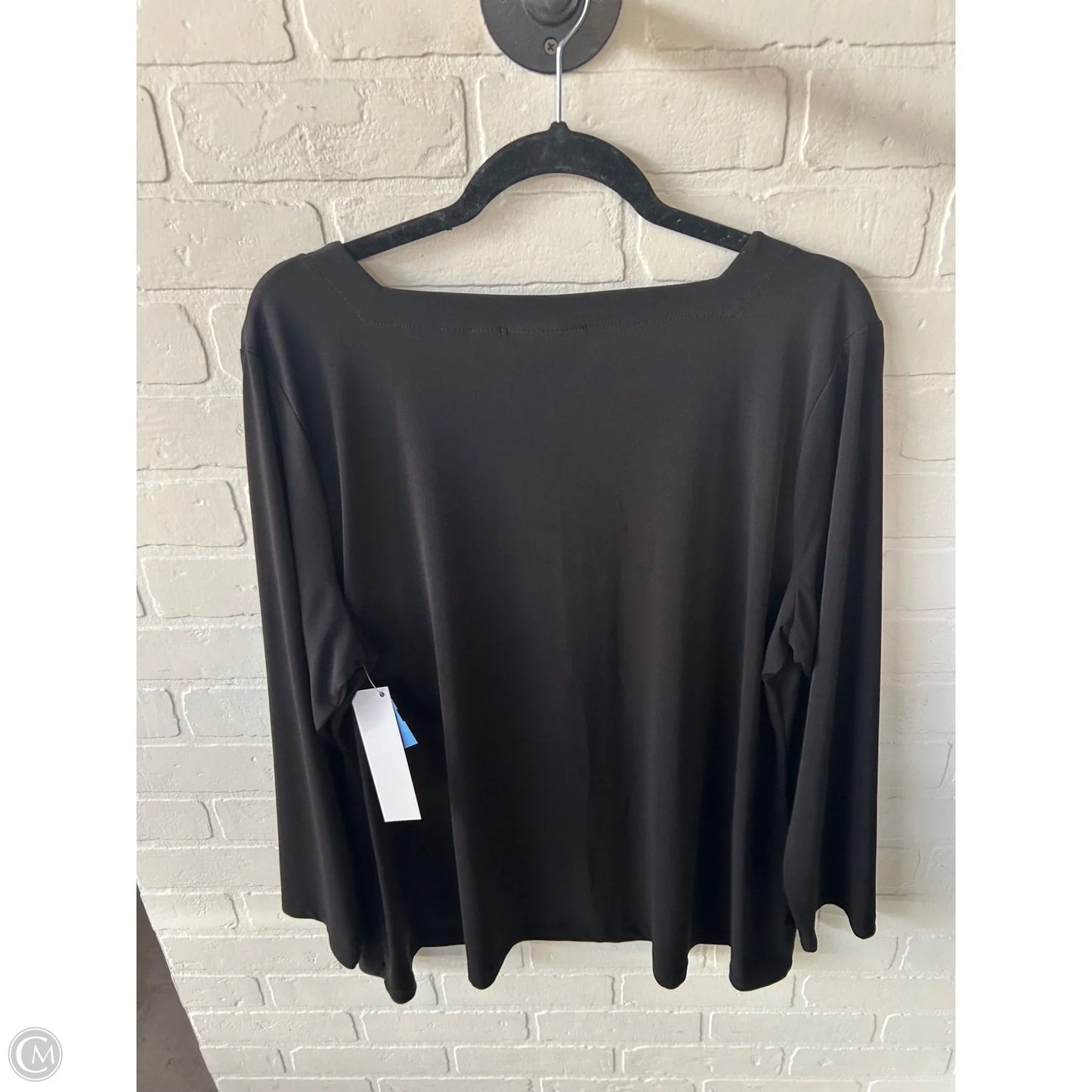 Top Long Sleeve By Susan Graver In Black, Size: 2x