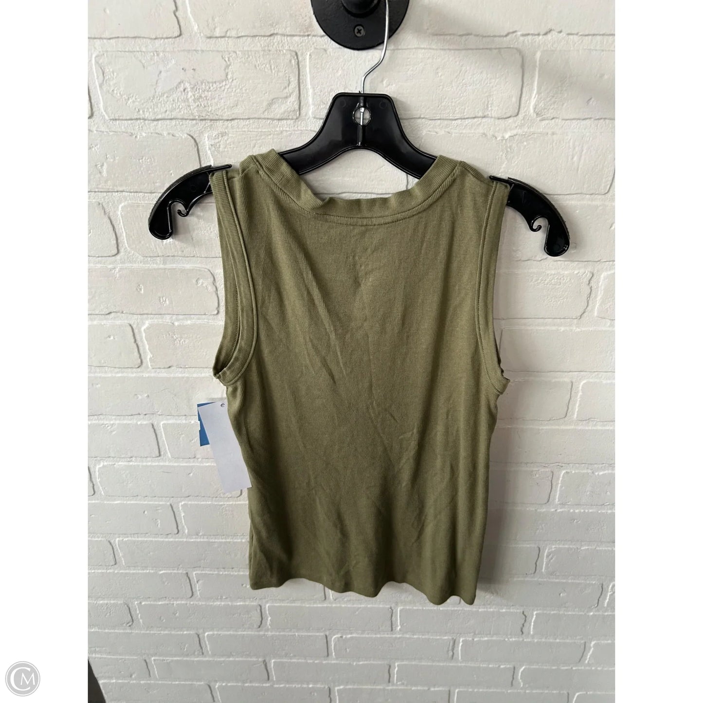 Top Sleeveless Basic By A New Day In Green, Size: L
