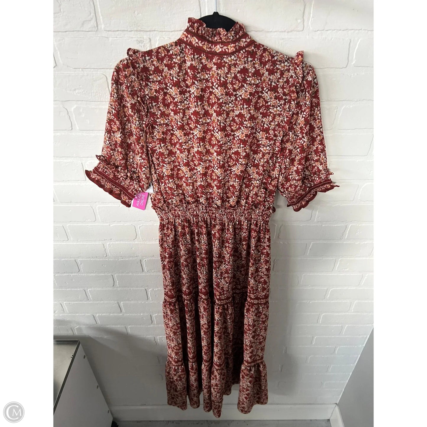 Dress Casual Maxi By Max Studio In Brown & Red, Size: M