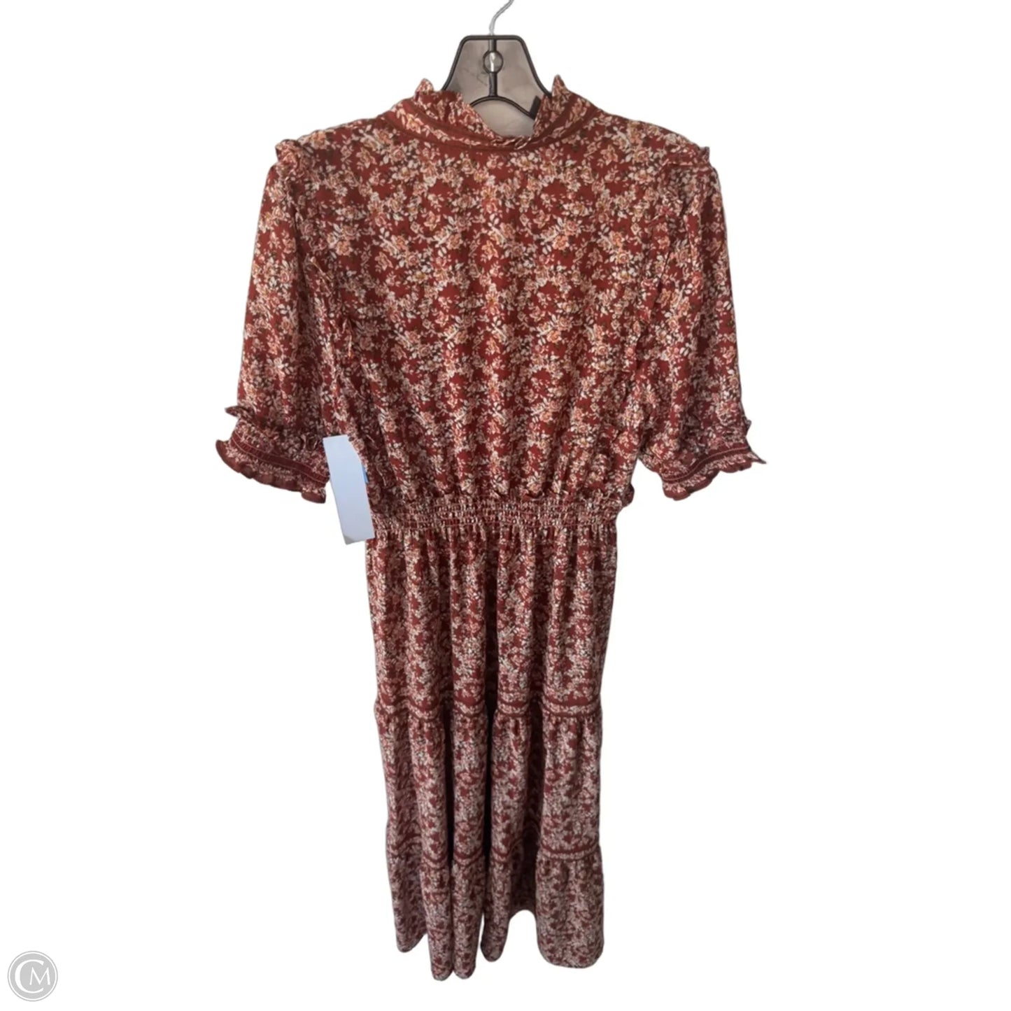 Dress Casual Maxi By Max Studio In Brown & Red, Size: M