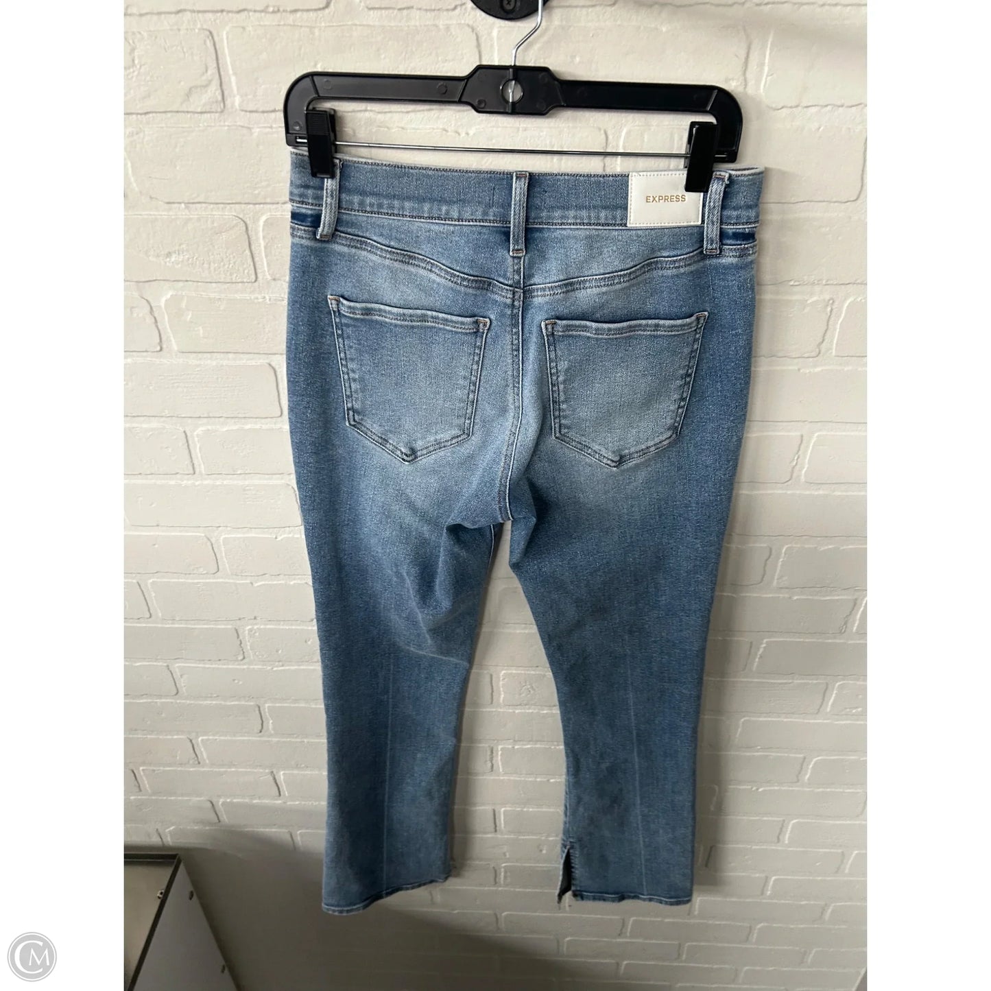 Jeans Straight By Express In Blue Denim, Size: 8