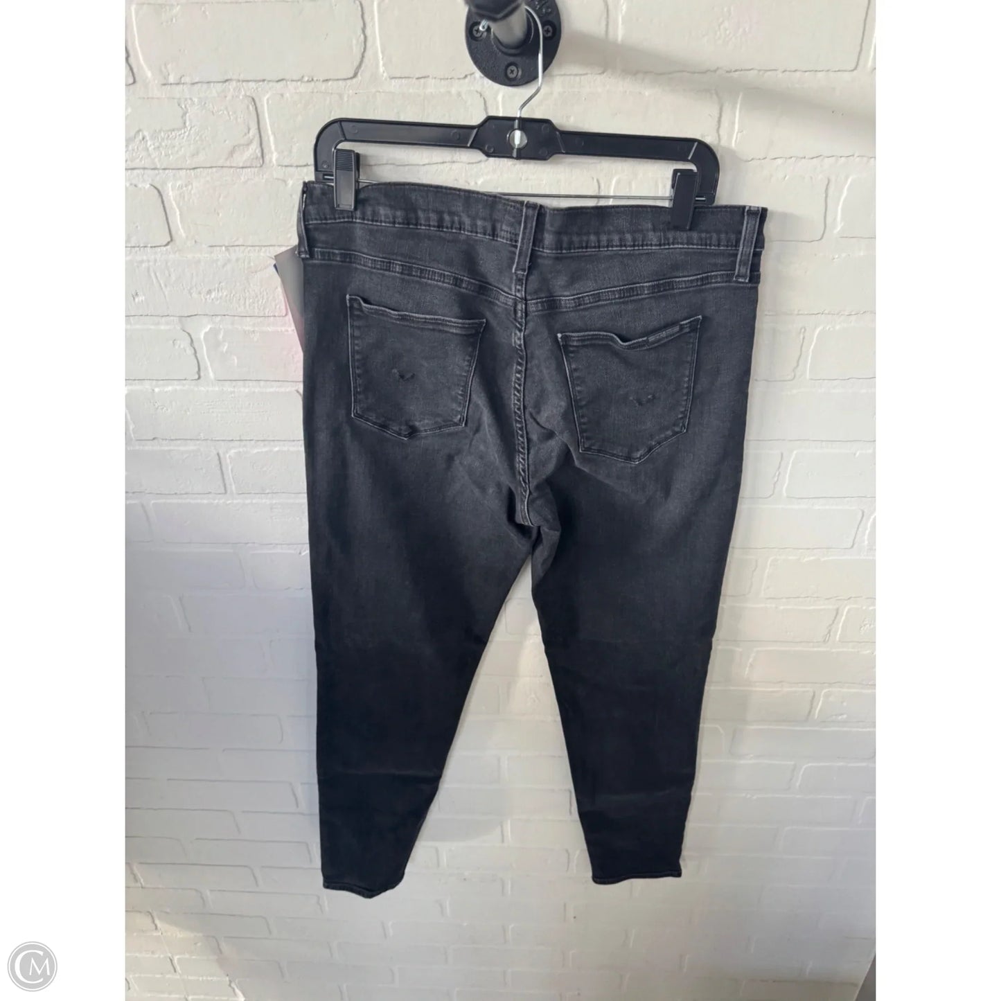 Jeans Skinny By Hudson In Black Denim, Size: 14