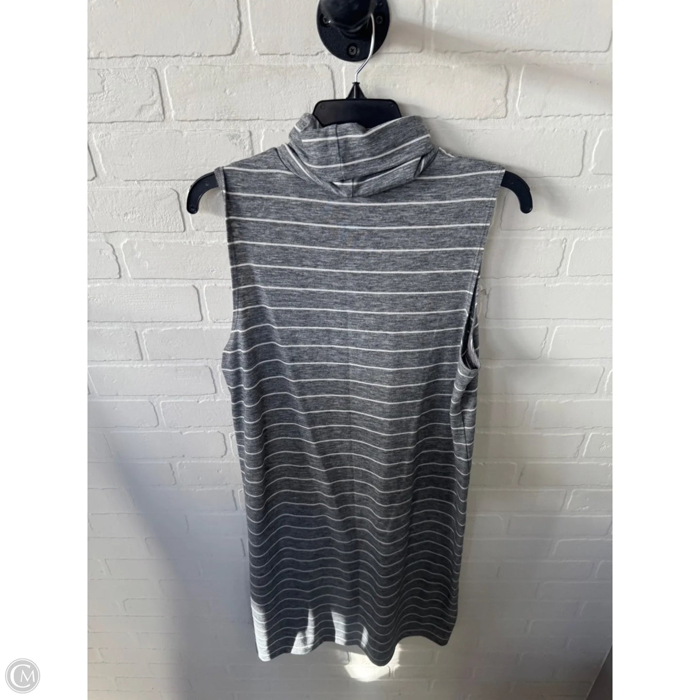 Dress Casual Midi By Old Navy In Grey & White, Size: L