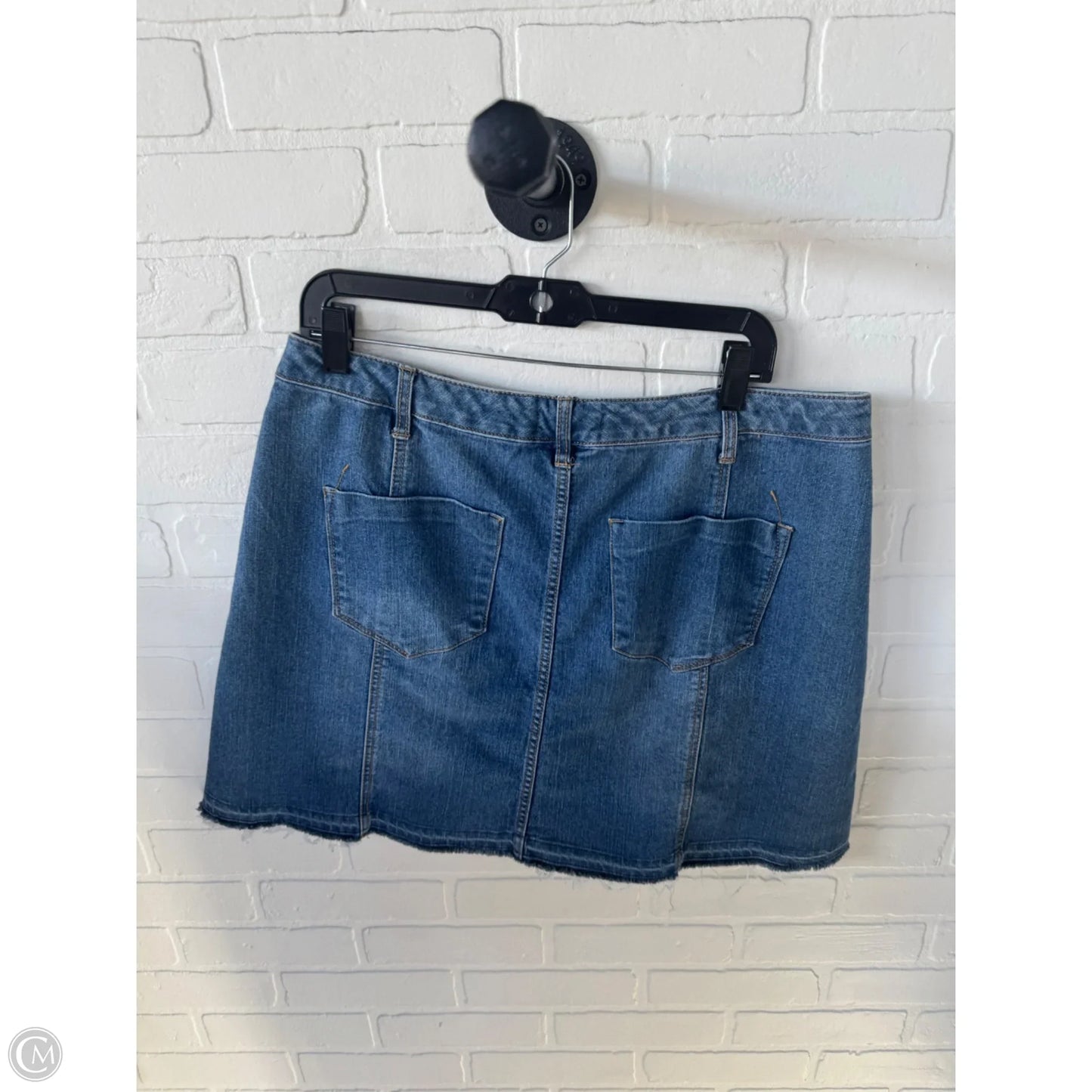 Skirt Mini & Short By Love Fire In Blue Denim, Size: 16