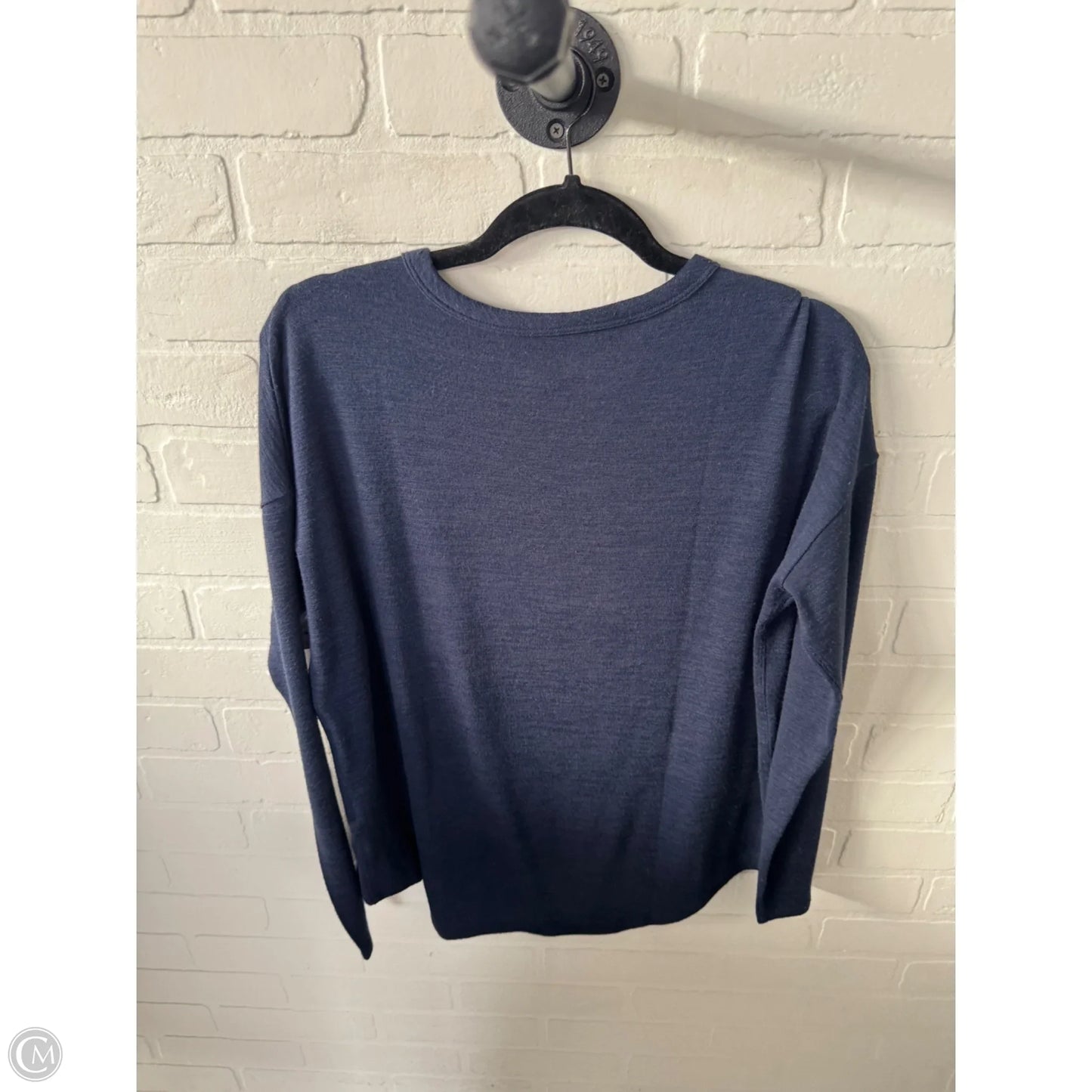 Top Long Sleeve Basic By Time And Tru In Blue, Size: S