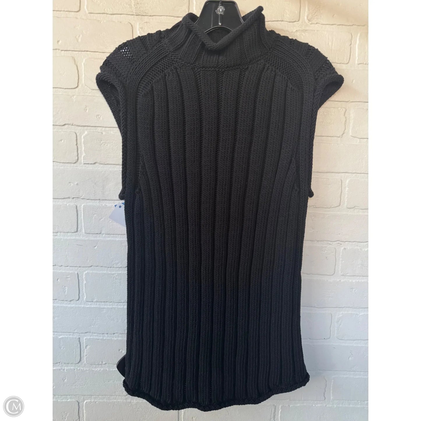 Vest Sweater By Theory In Black, Size: M