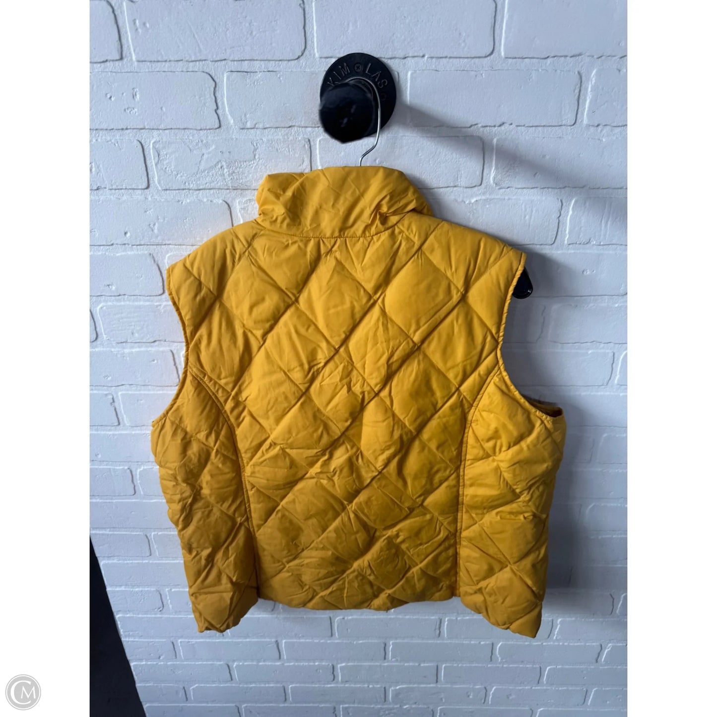 Vest Puffer & Quilted By Lands End In Yellow, Size: Xl