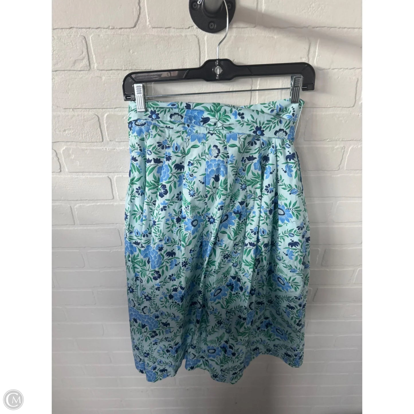 Skirt Midi By Talbots In Blue & Green, Size: 4