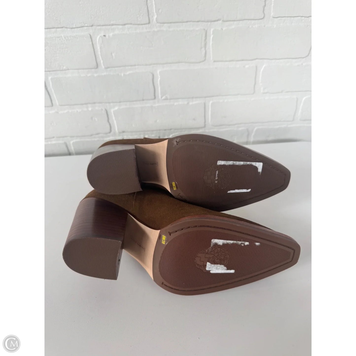 Boots Ankle Heels By Vince Camuto In Tan, Size: 8