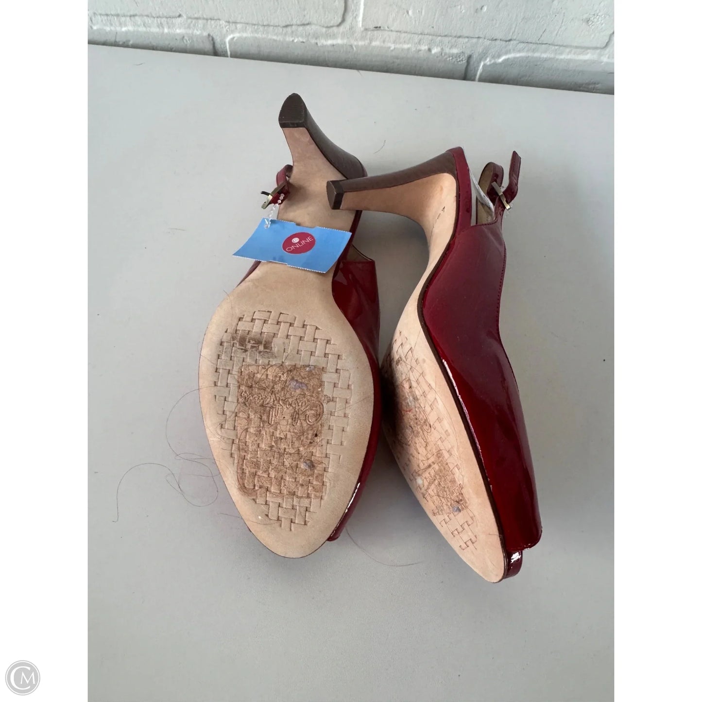 Sandals Heels Stiletto By Cole-haan In Red, Size: 7.5