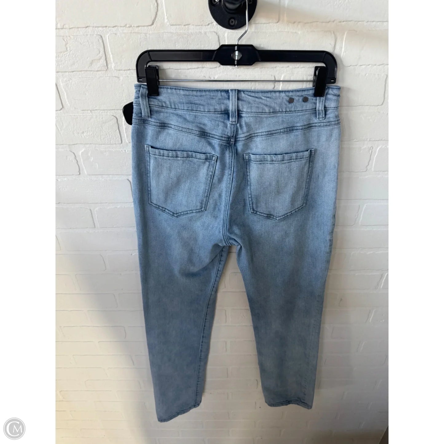 Jeans Straight By Cabi In Blue Denim, Size: 4