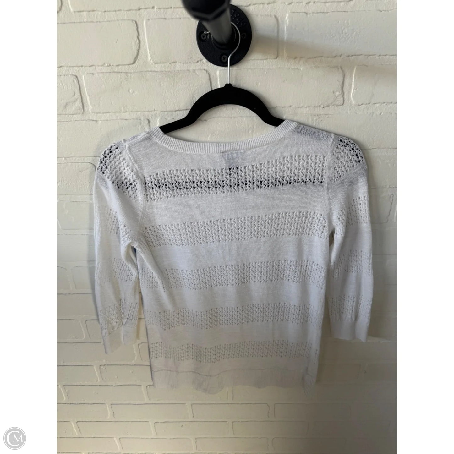 Sweater Short Sleeve By Ann Taylor In White, Size: S