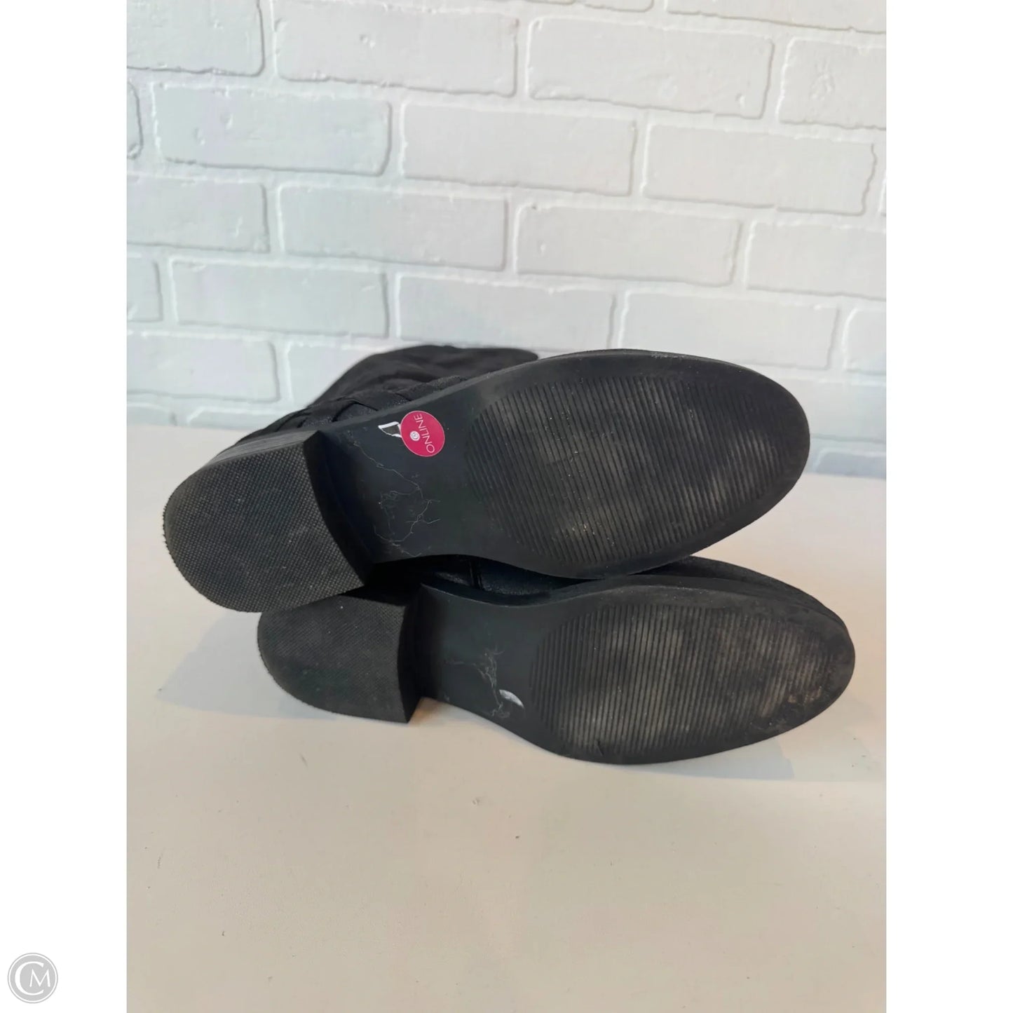 Boots Knee Flats By Clothes Mentor In Black, Size: 7