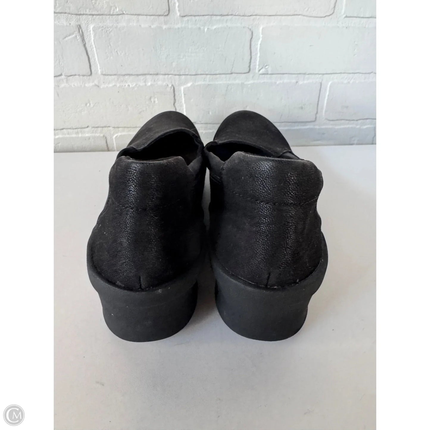 Shoes Heels Wedge By Clarks In Black, Size: 8.5