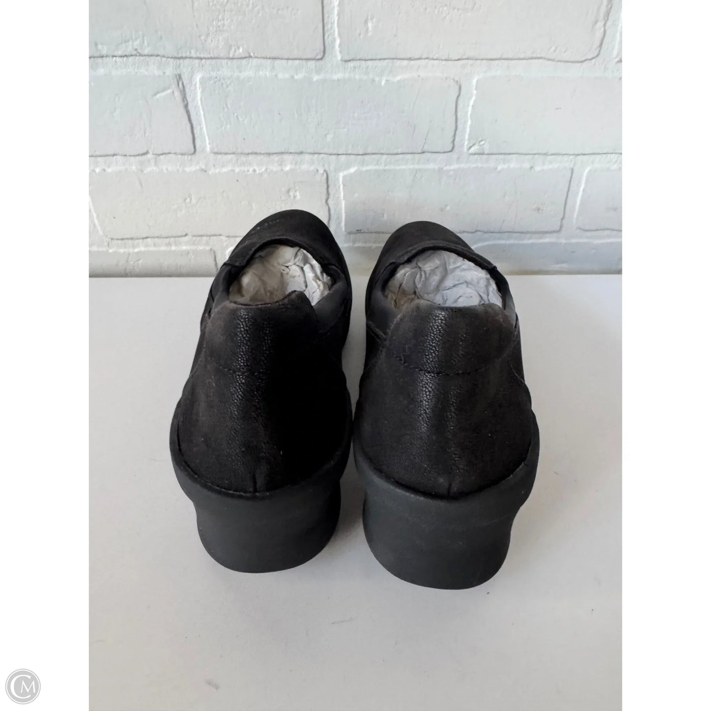 Shoes Heels Wedge By Clarks In Black, Size: 8.5