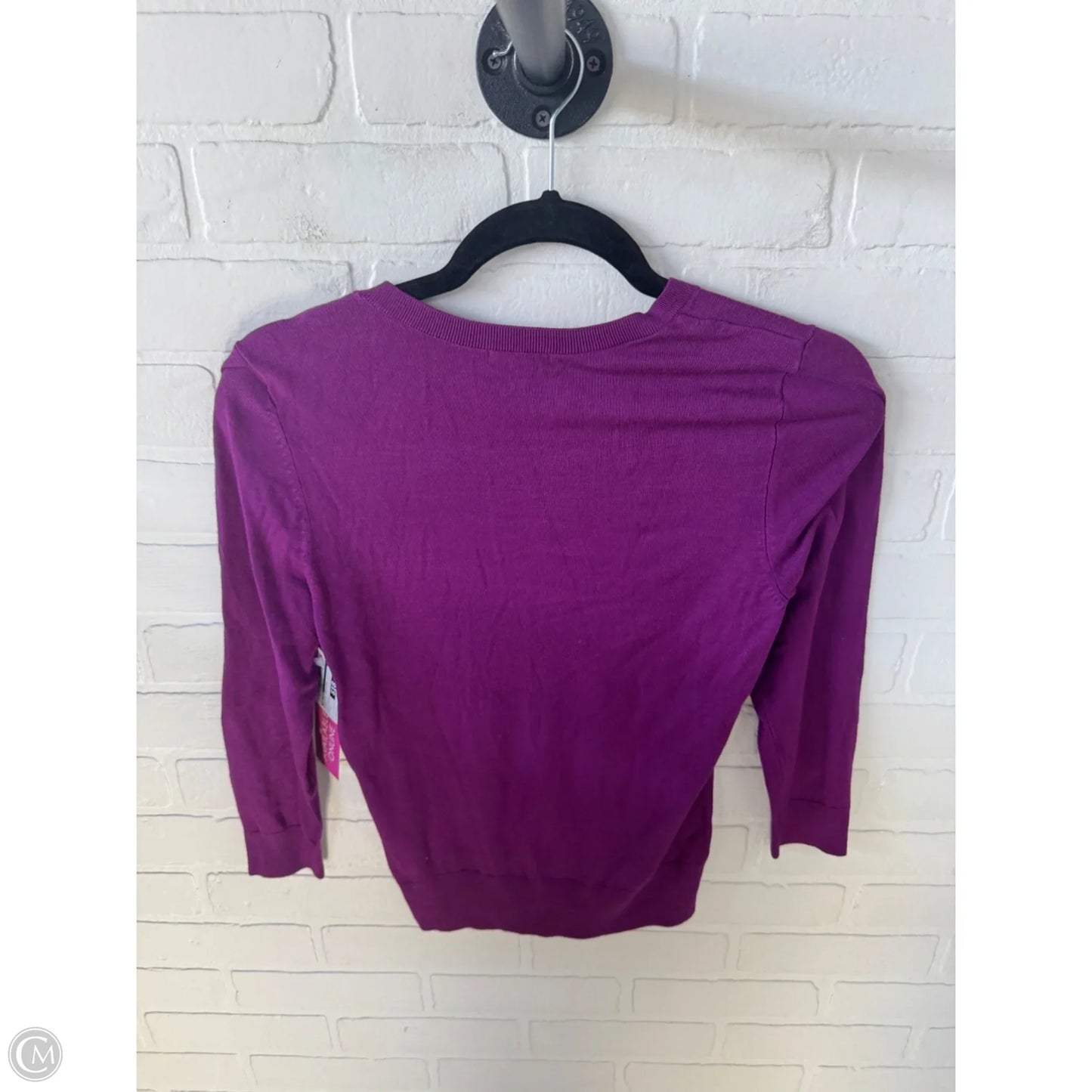 Sweater Cardigan By Halogen In Purple, Size: S