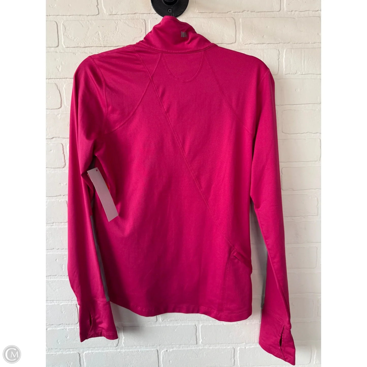 Athletic Top Long Sleeve Collar By Lucy In Pink, Size: S