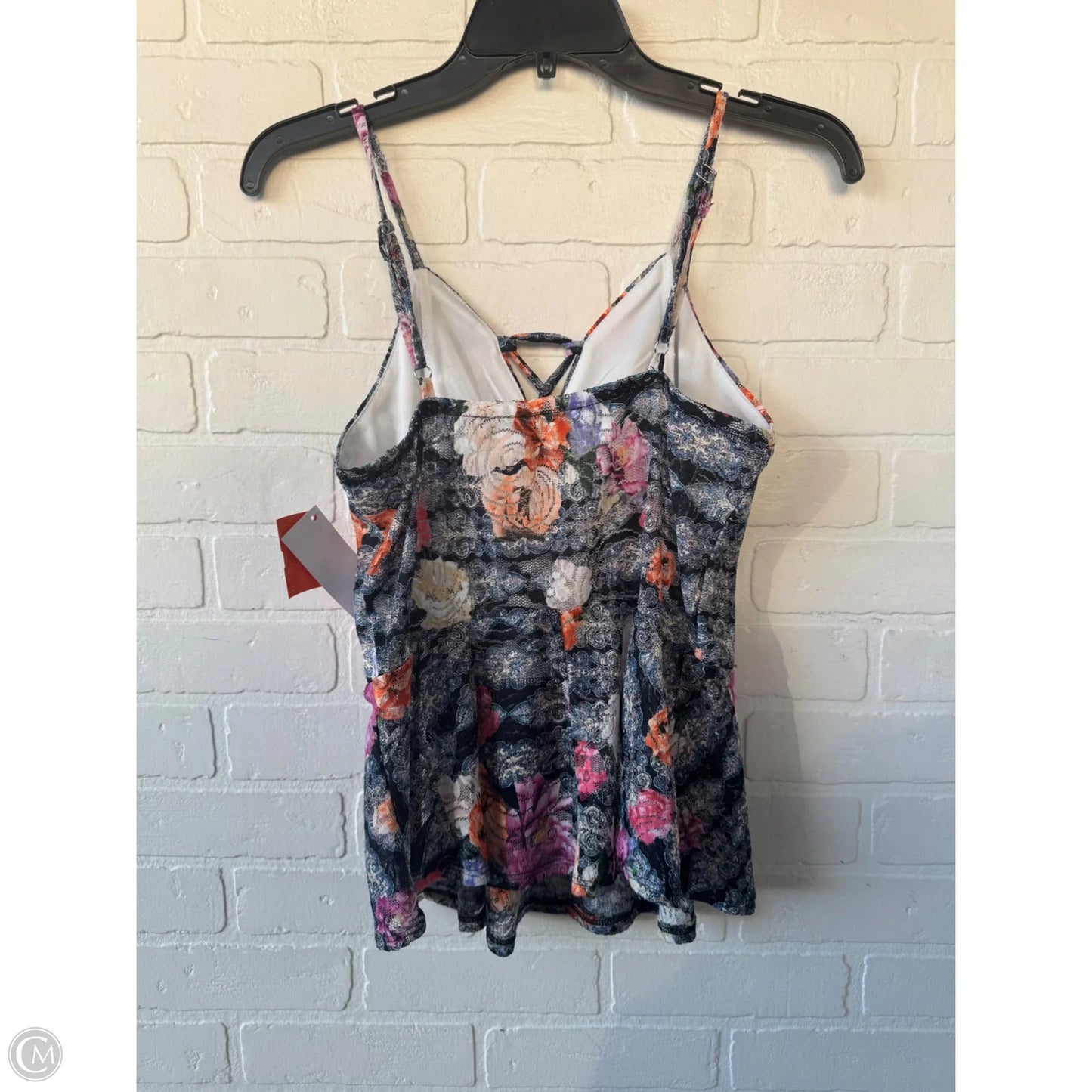 Top Sleeveless By Venus In Black & Blue, Size: M