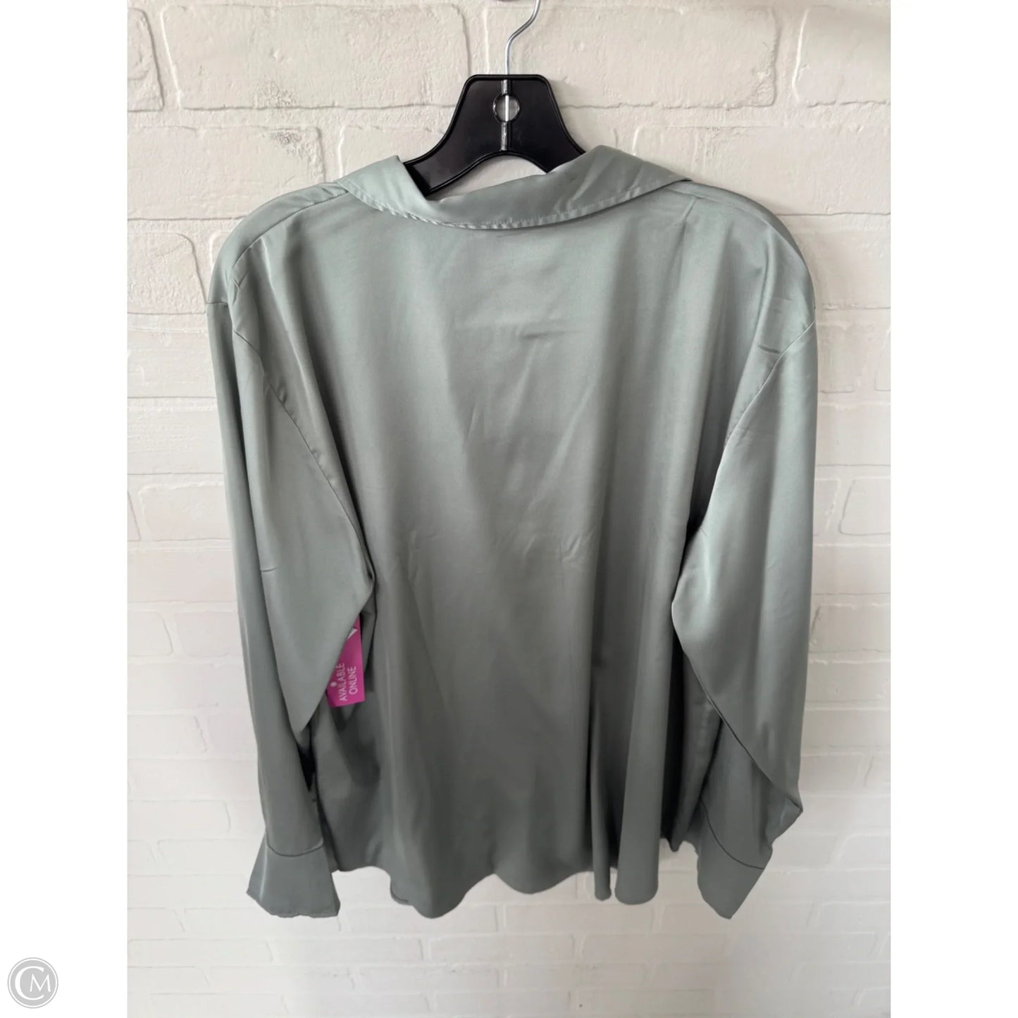 Top Long Sleeve By H&m In Green, Size: Xl