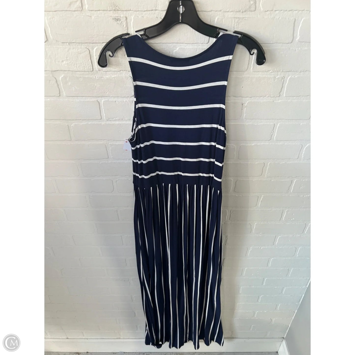 Dress Casual Maxi By Venus In Blue & White, Size: M