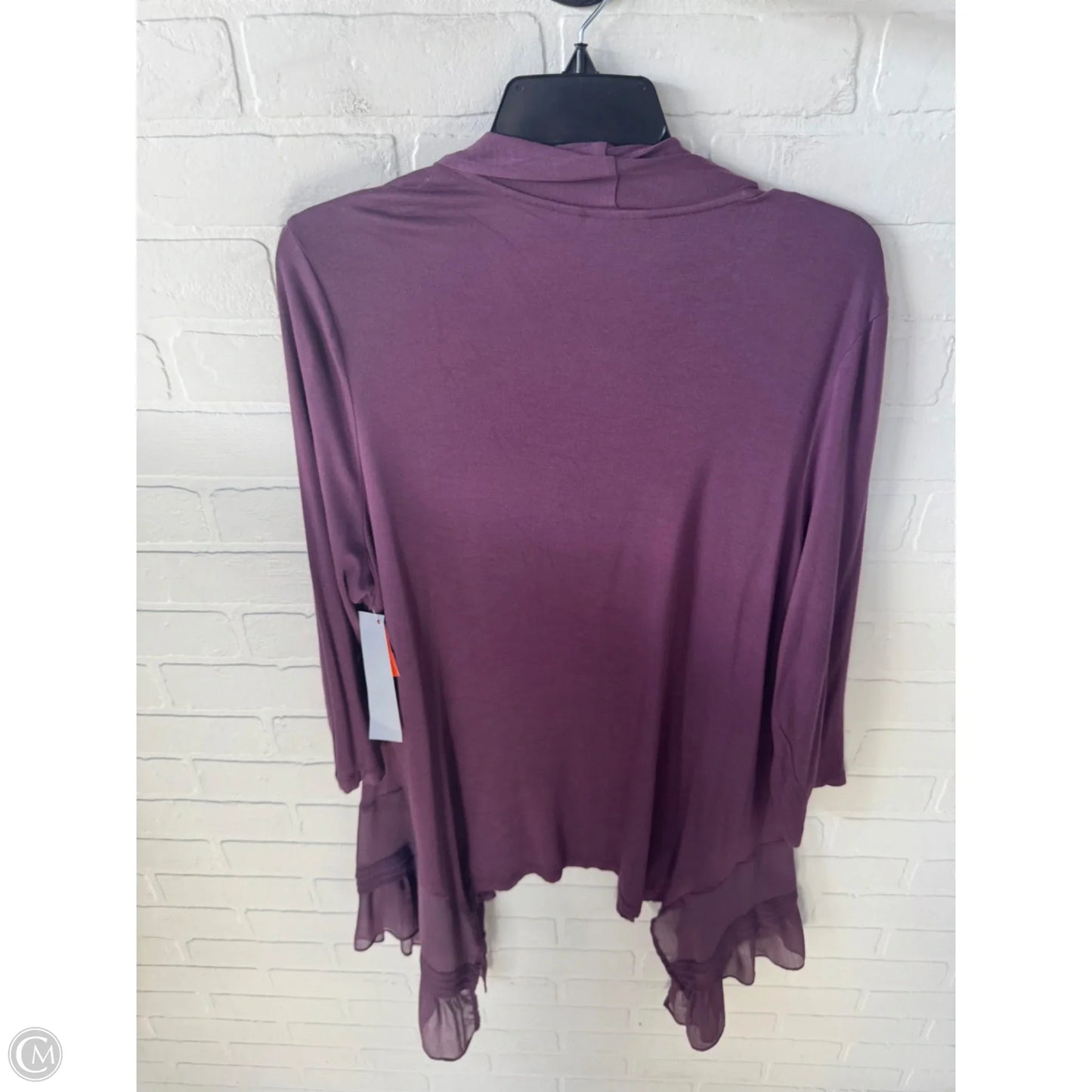 Cardigan By Logo In Purple, Size: L