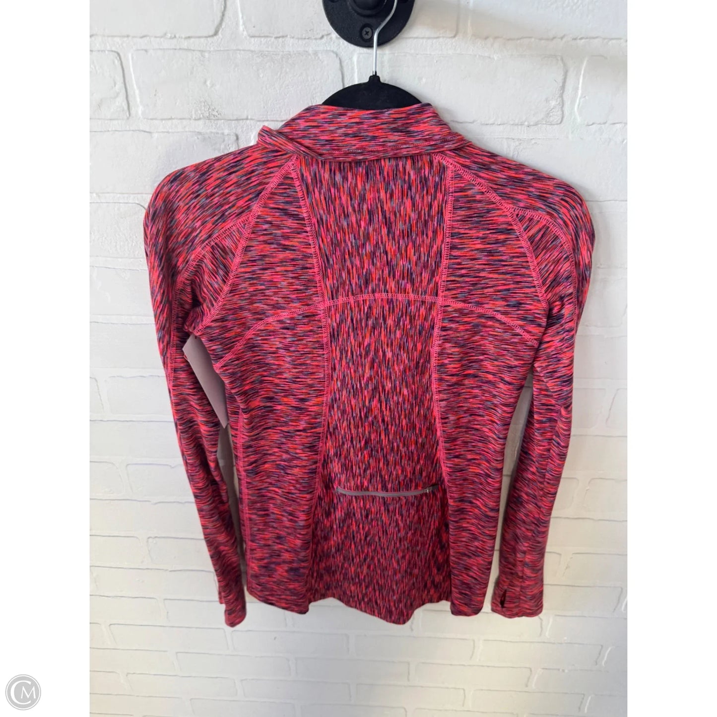 Athletic Top Long Sleeve Collar By Athleta In Orange & Pink, Size: Xxs