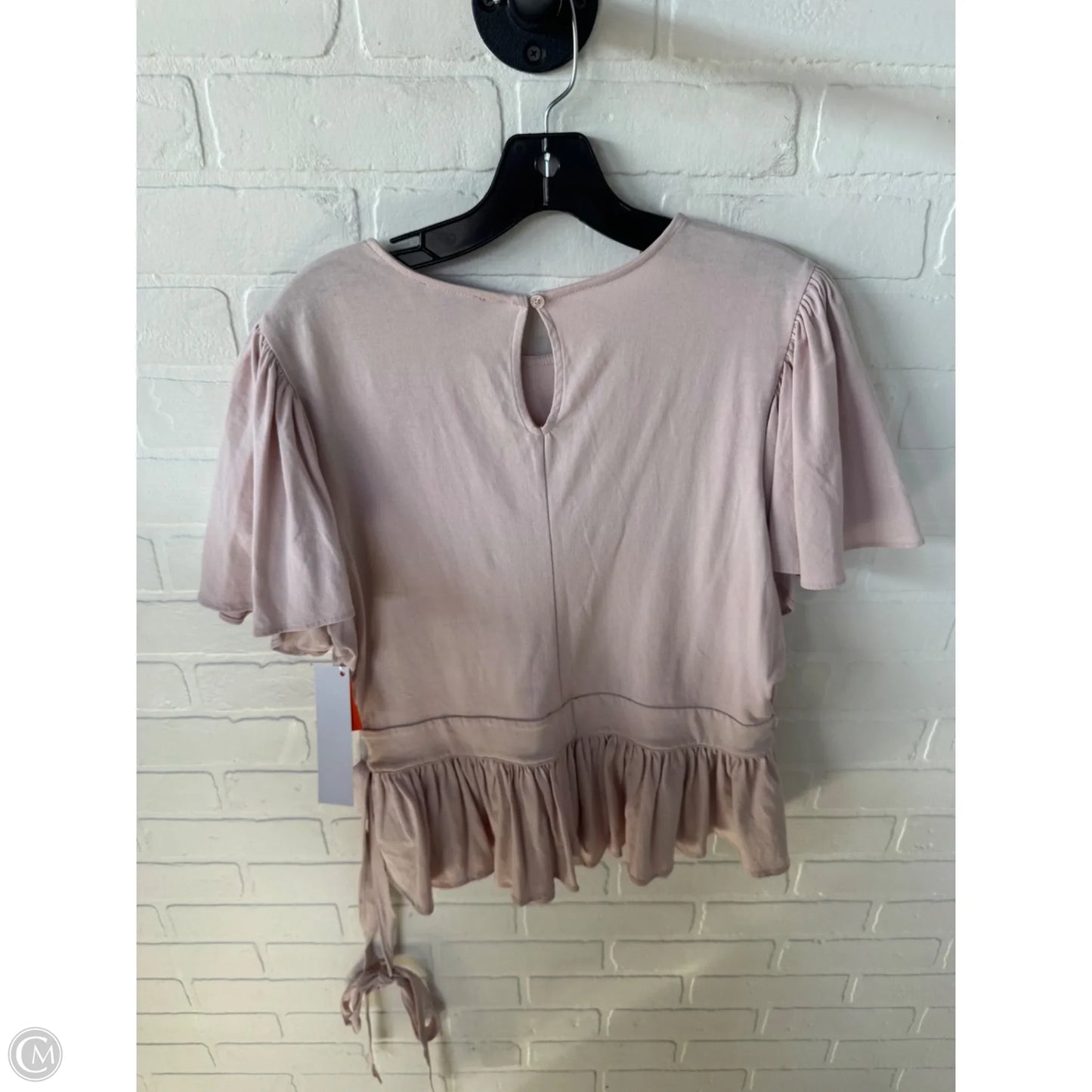 Top Short Sleeve By Express In Pink, Size: L