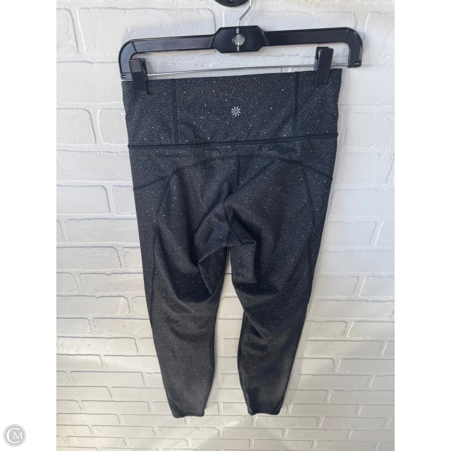 Athletic Leggings By Athleta In Black & Grey, Size: 4