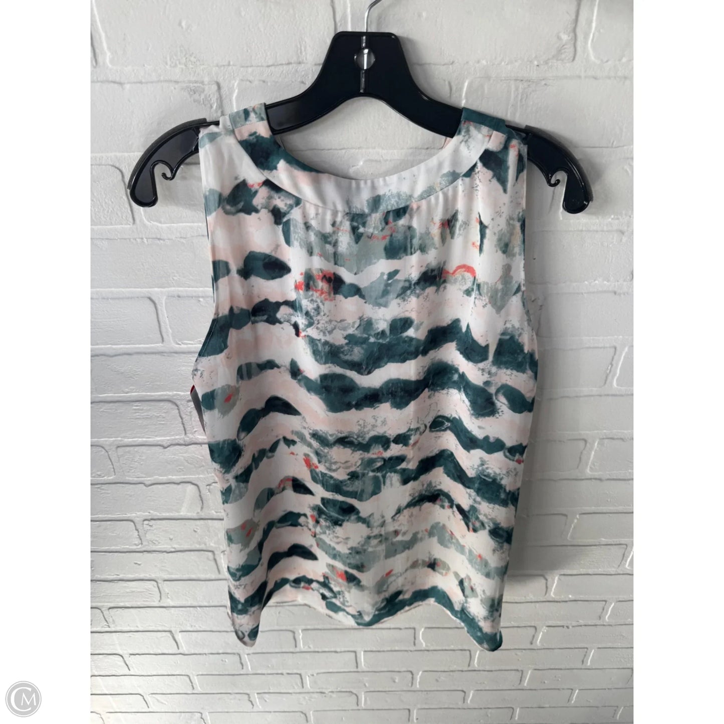 Top Sleeveless By Cabi In Green & Pink, Size: S