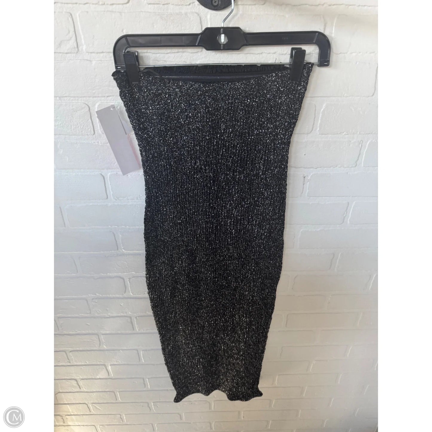 Dress Casual Midi By Showpo In Black & Silver, Size: S